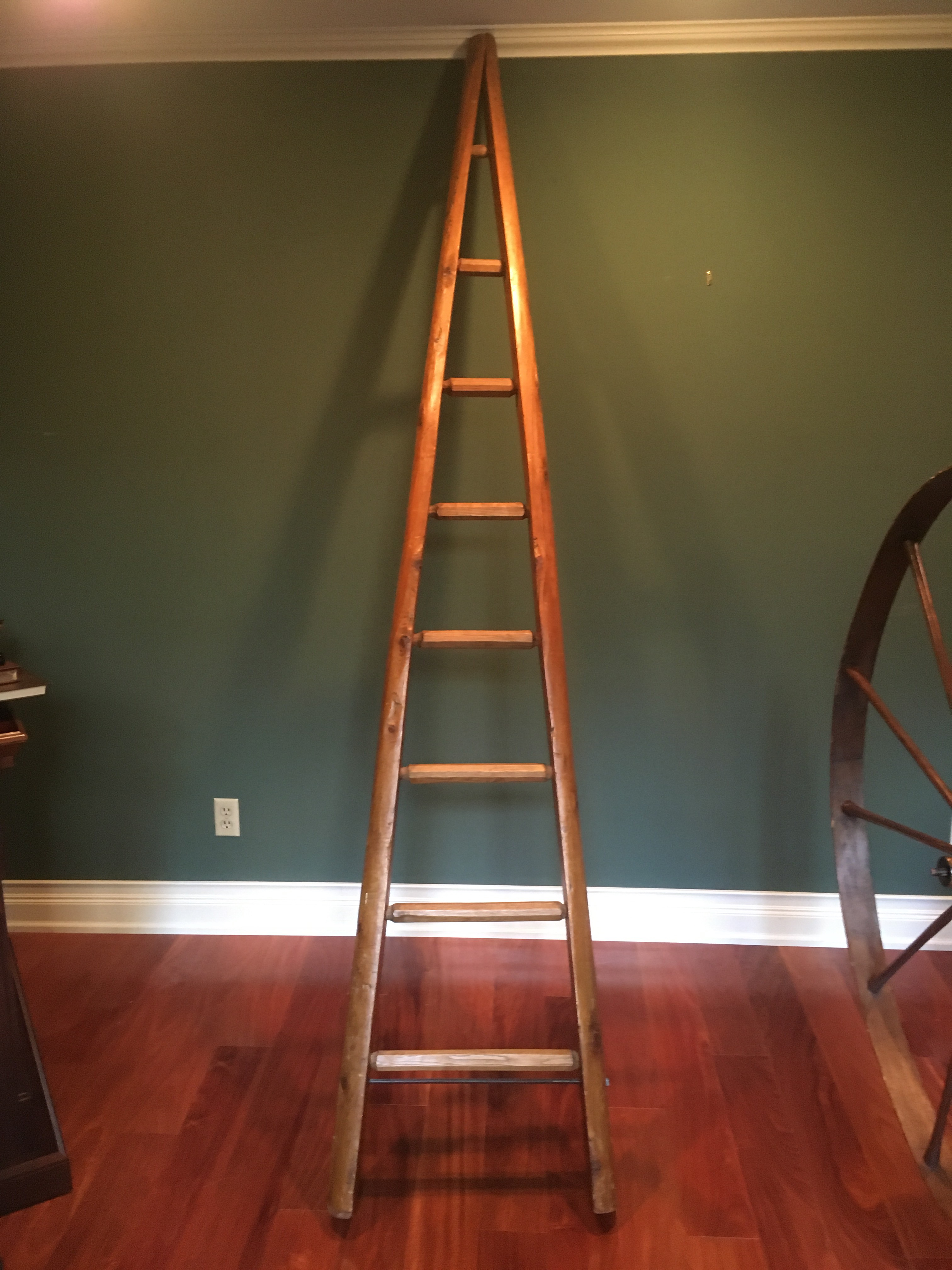 アンティーク雑貨 ladder MARKED | PAINTED WOOD FRUIT PICKING LADDER