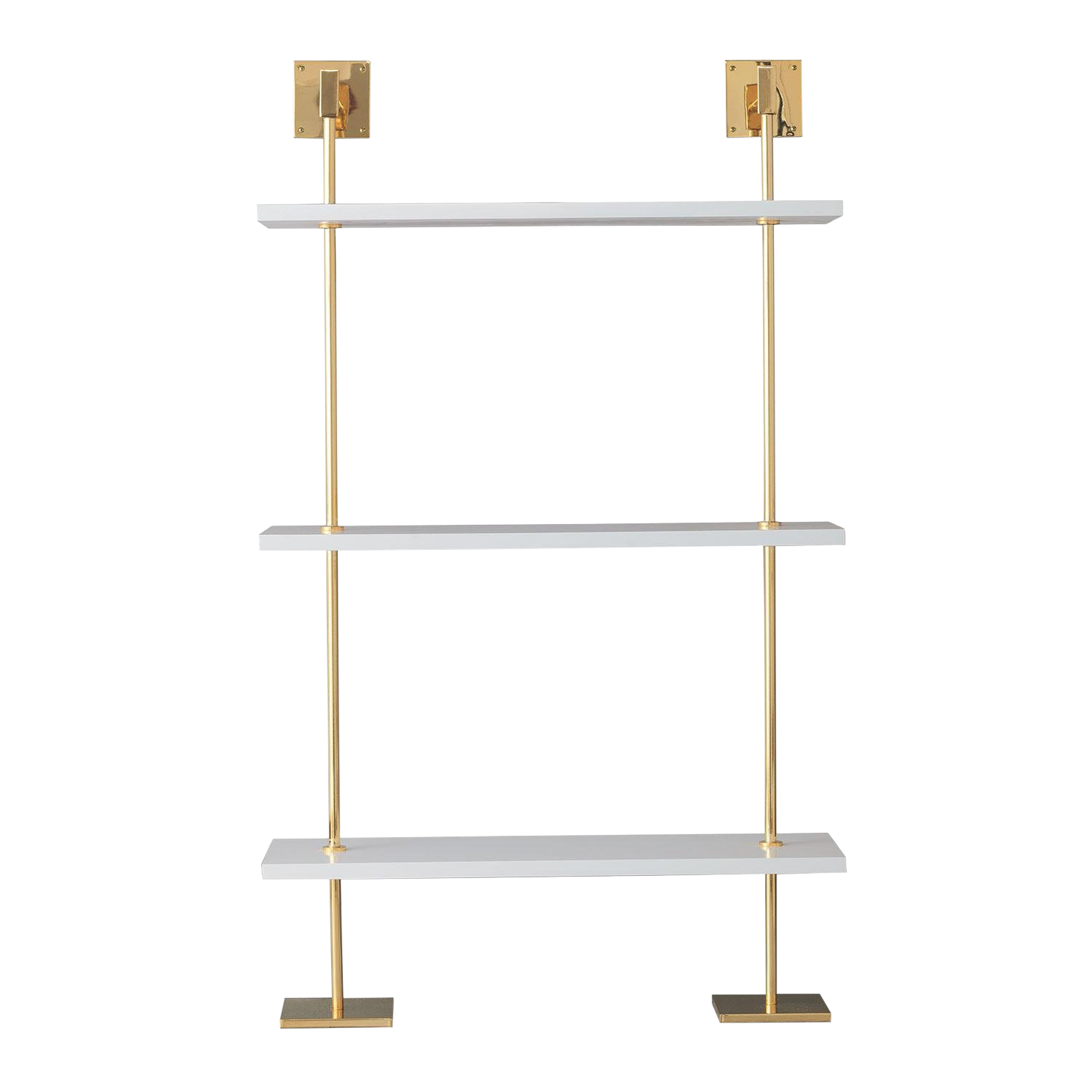 Marais 3Tier White & Gold Shelf 36" Chairish