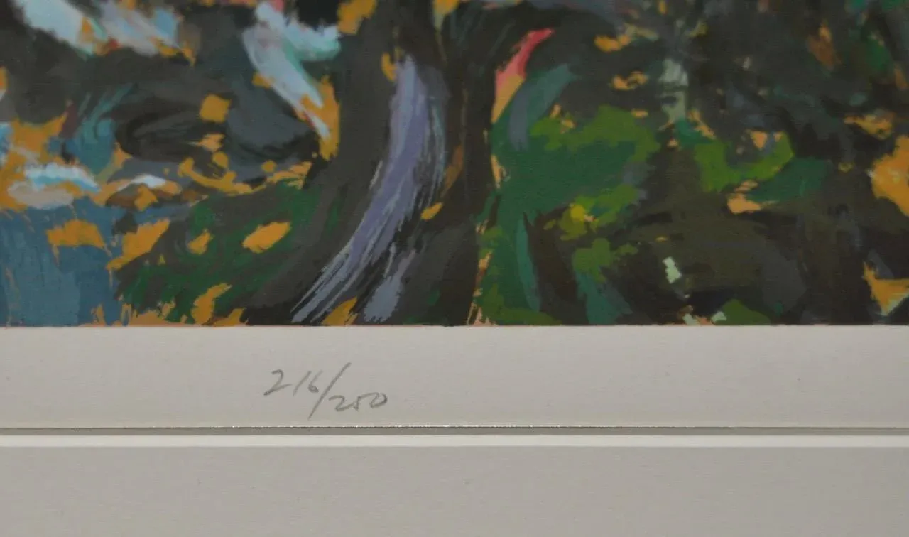 San Francisco From Telegraph Hill Serigraph by Marco Sassone 20th C.