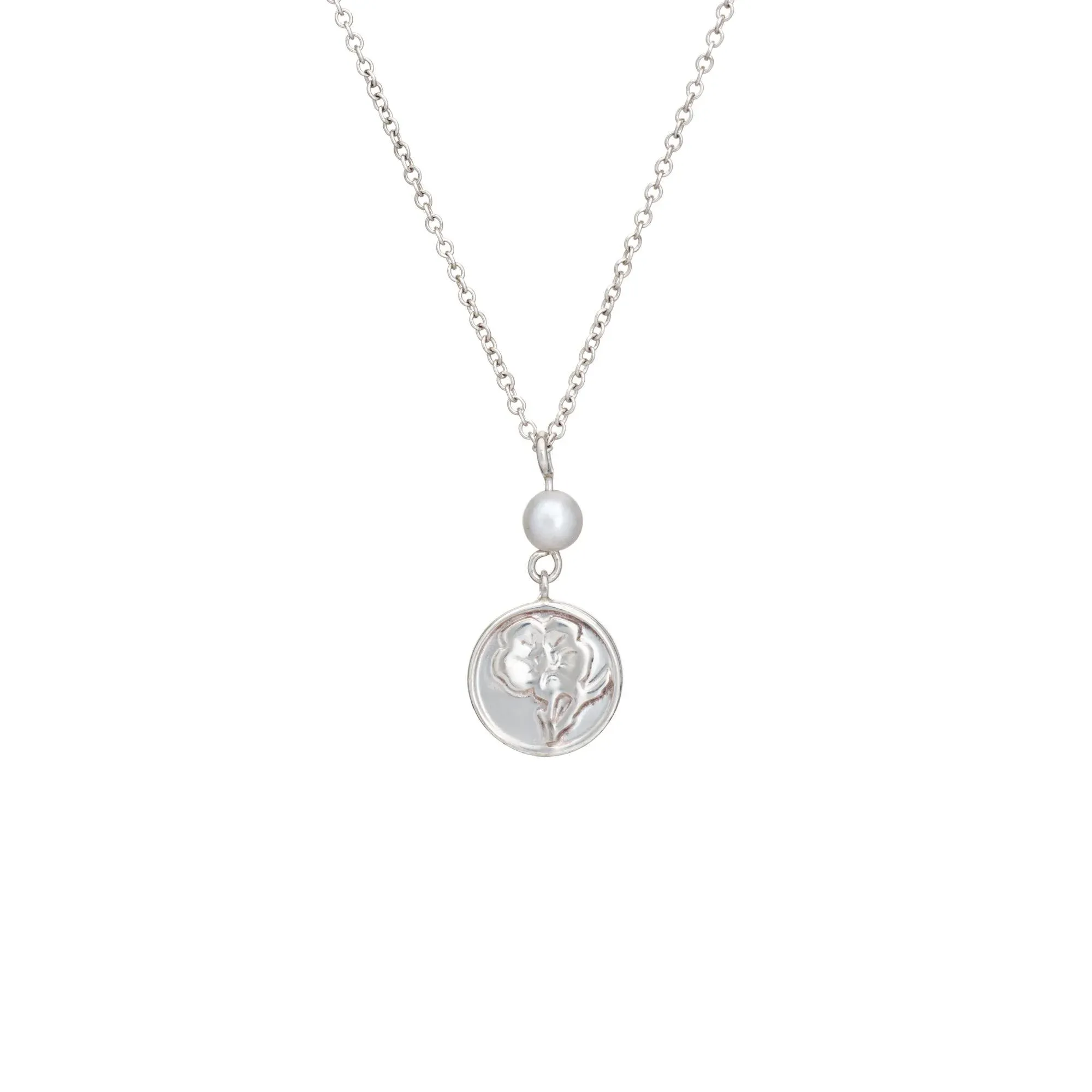 TATIANA☆[Silver925] Rose Toggle Pearl Necklace Designer fashion, Seoul-fully created | W Concept