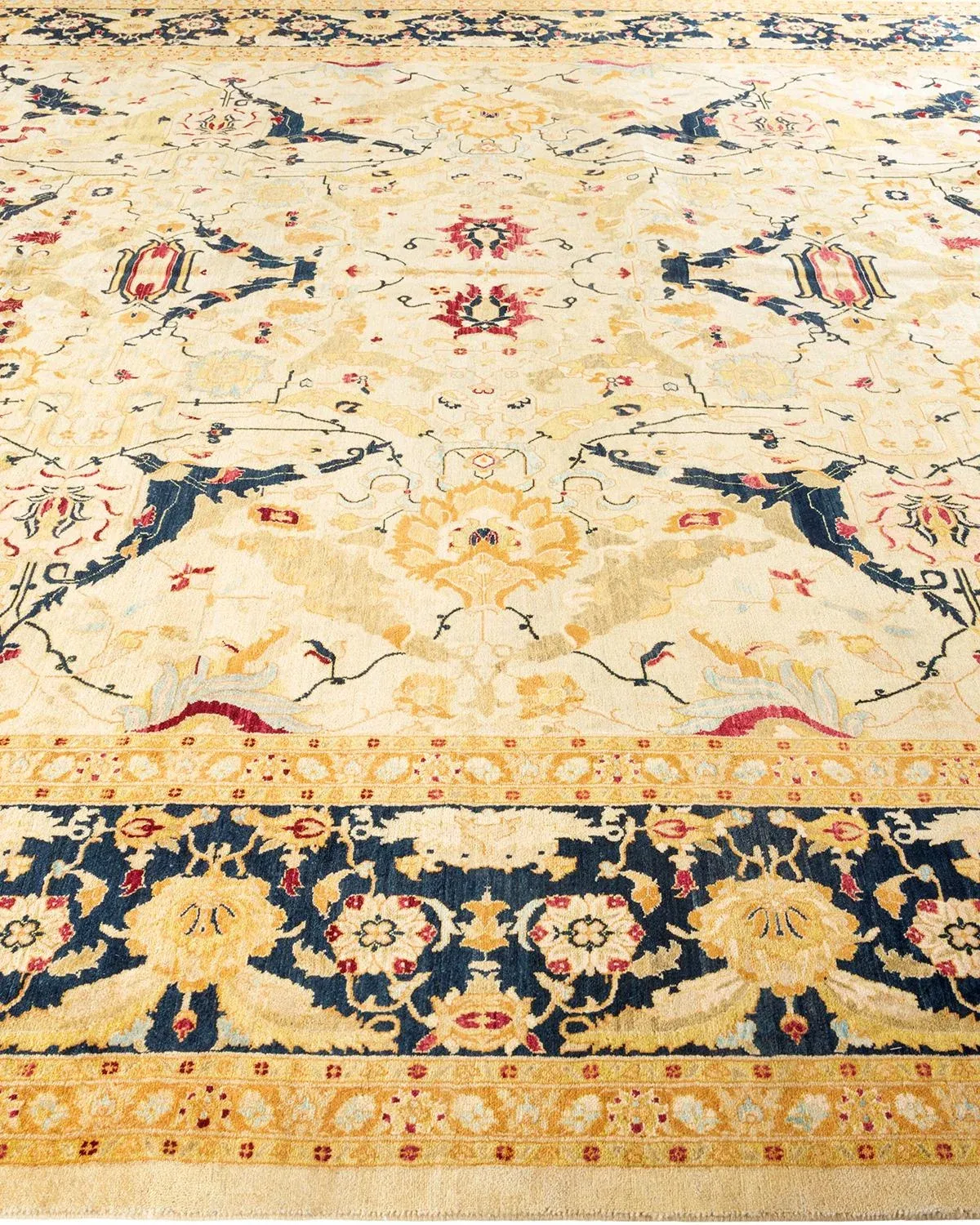 Mogul, One-of-a-Kind Hand-Knotted Area Rug - Ivory, 10\' 2\