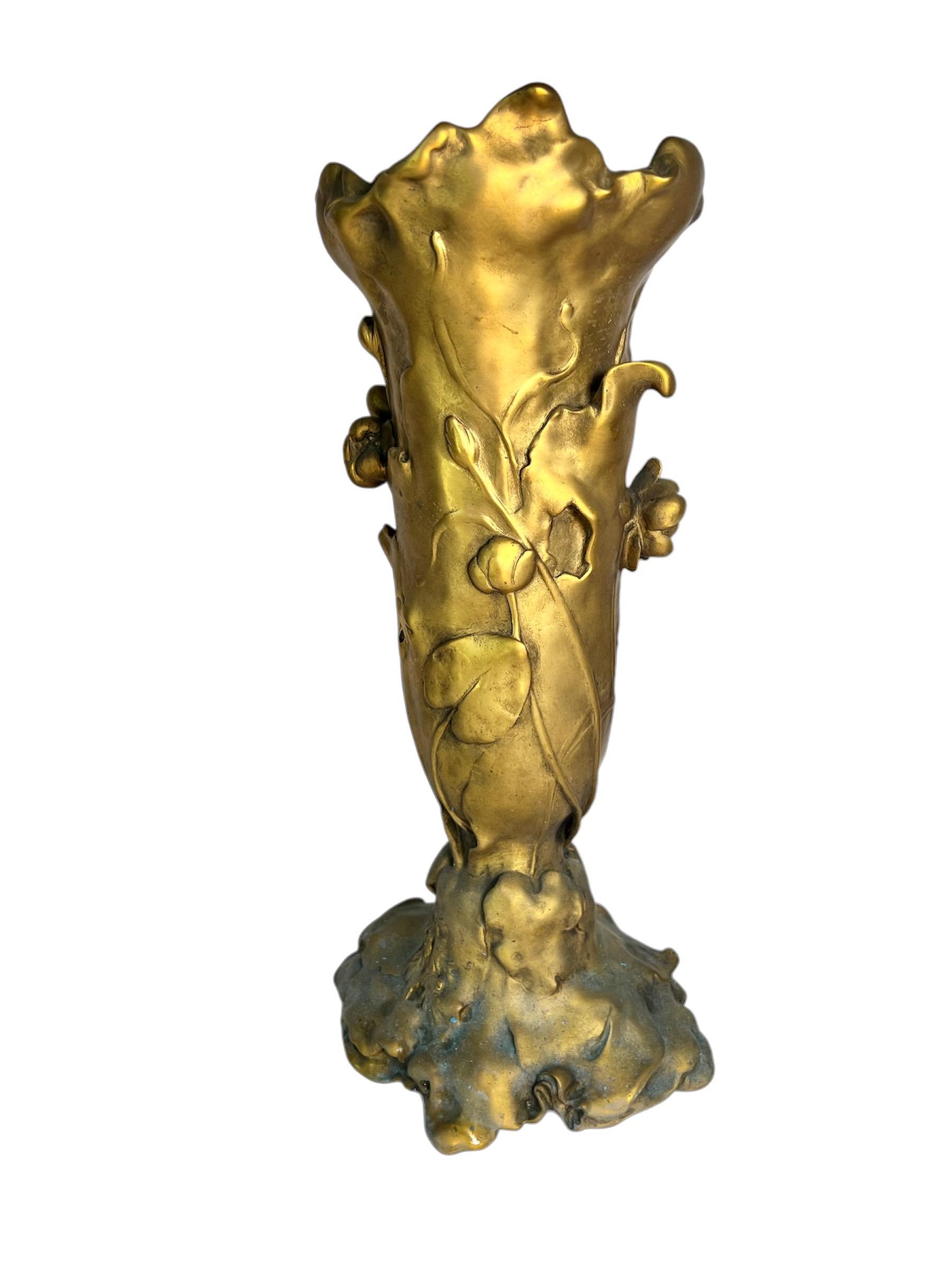 Bronze Art Nouveau Vase by Robert Fréres, Circa 1900 | Chairish