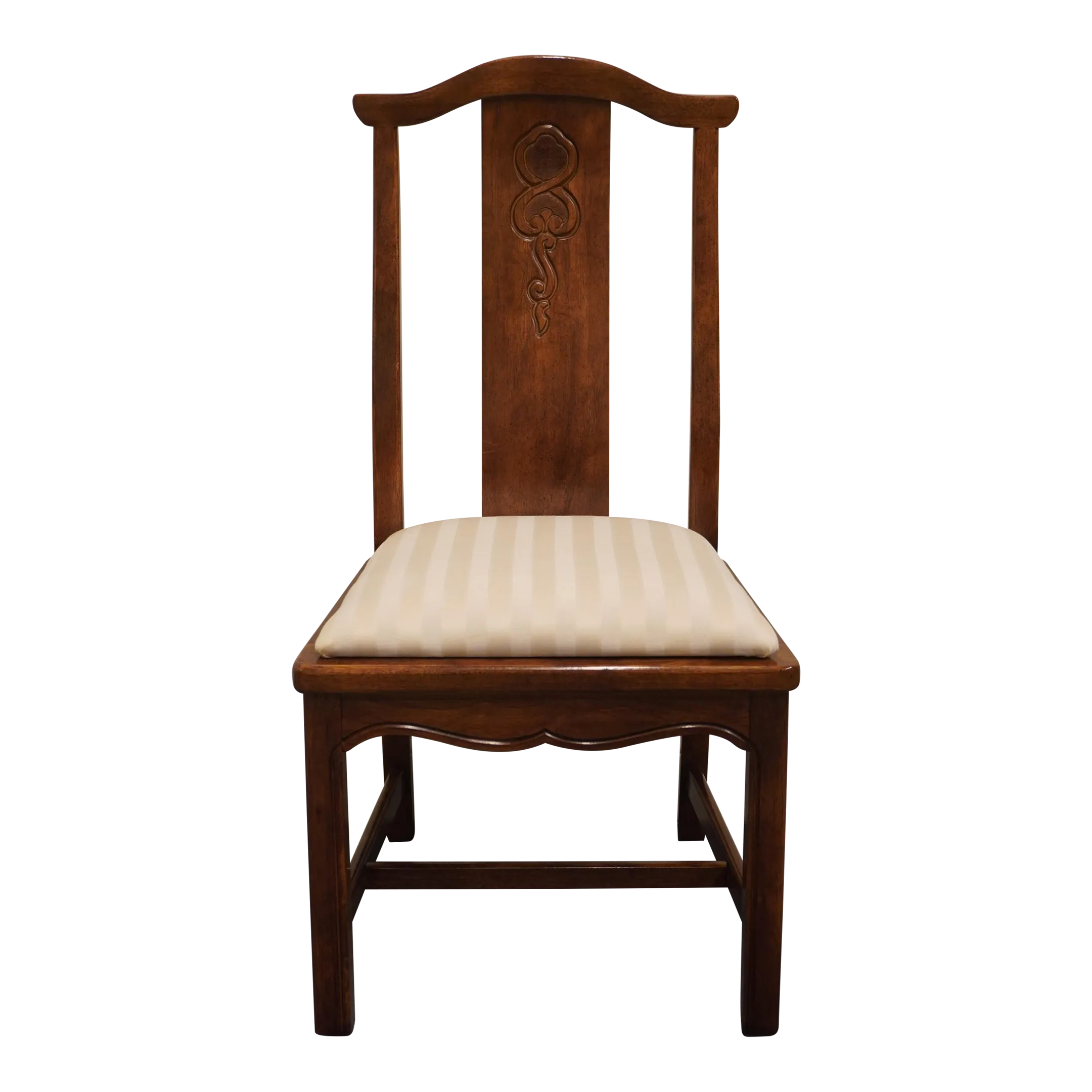 Thomasville Mystique Collection Asian Chinoiserie Dining Side Chair14K Yellow Gold Plated .925 Sterling Silver 1.0 Cttw Champagne Diamond Heart Pendant Necklace (K-L Color, I1-I2 Clarity) - 18\