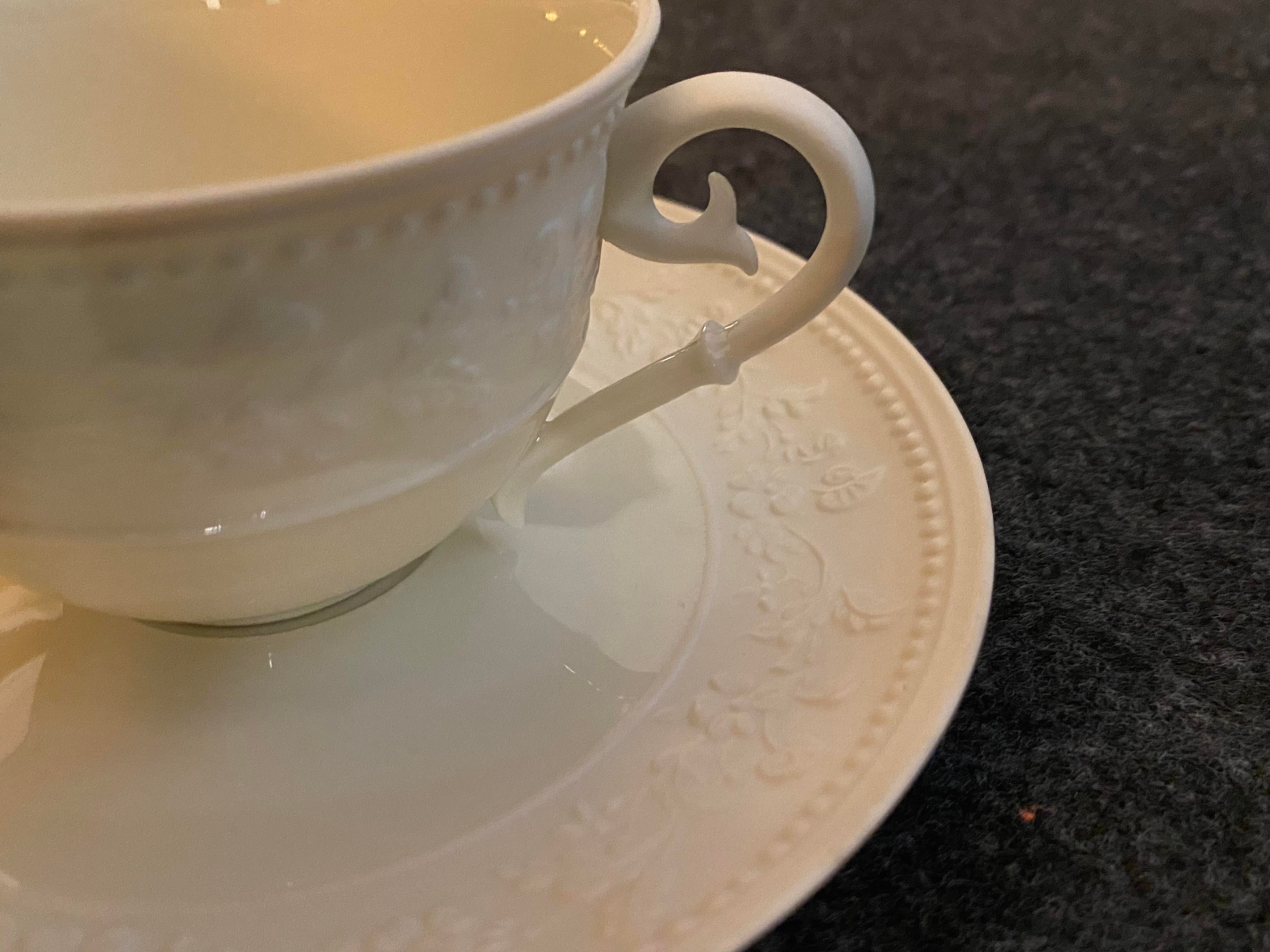J・L Coquet  LIMOGES J. L. Coquet Limoges Georgia Ivory Dinnerware Set- 63 Pieces