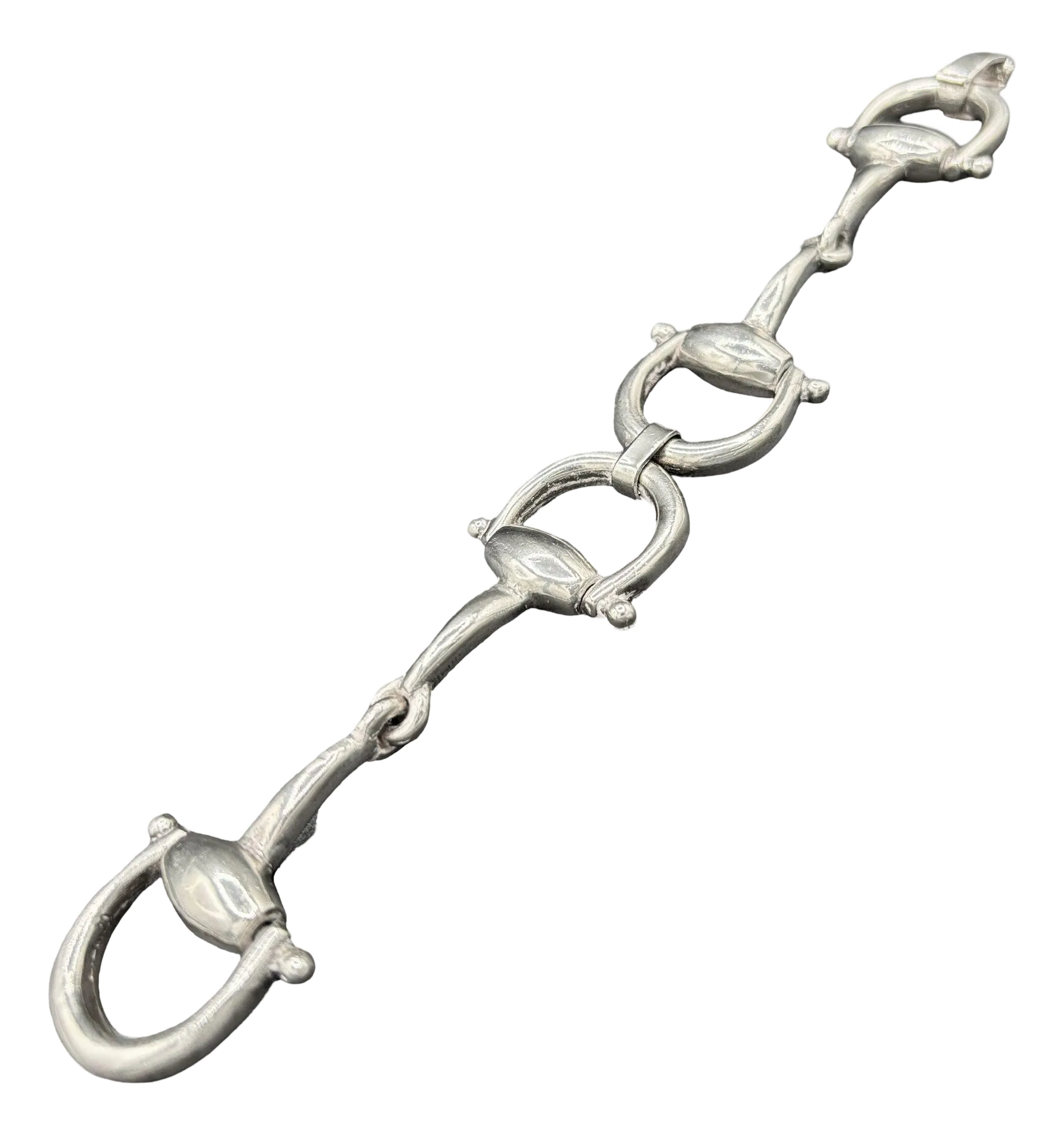 1960's Gucci Horsebit Silver Bracelet by Antonio Fallici | Chairish
