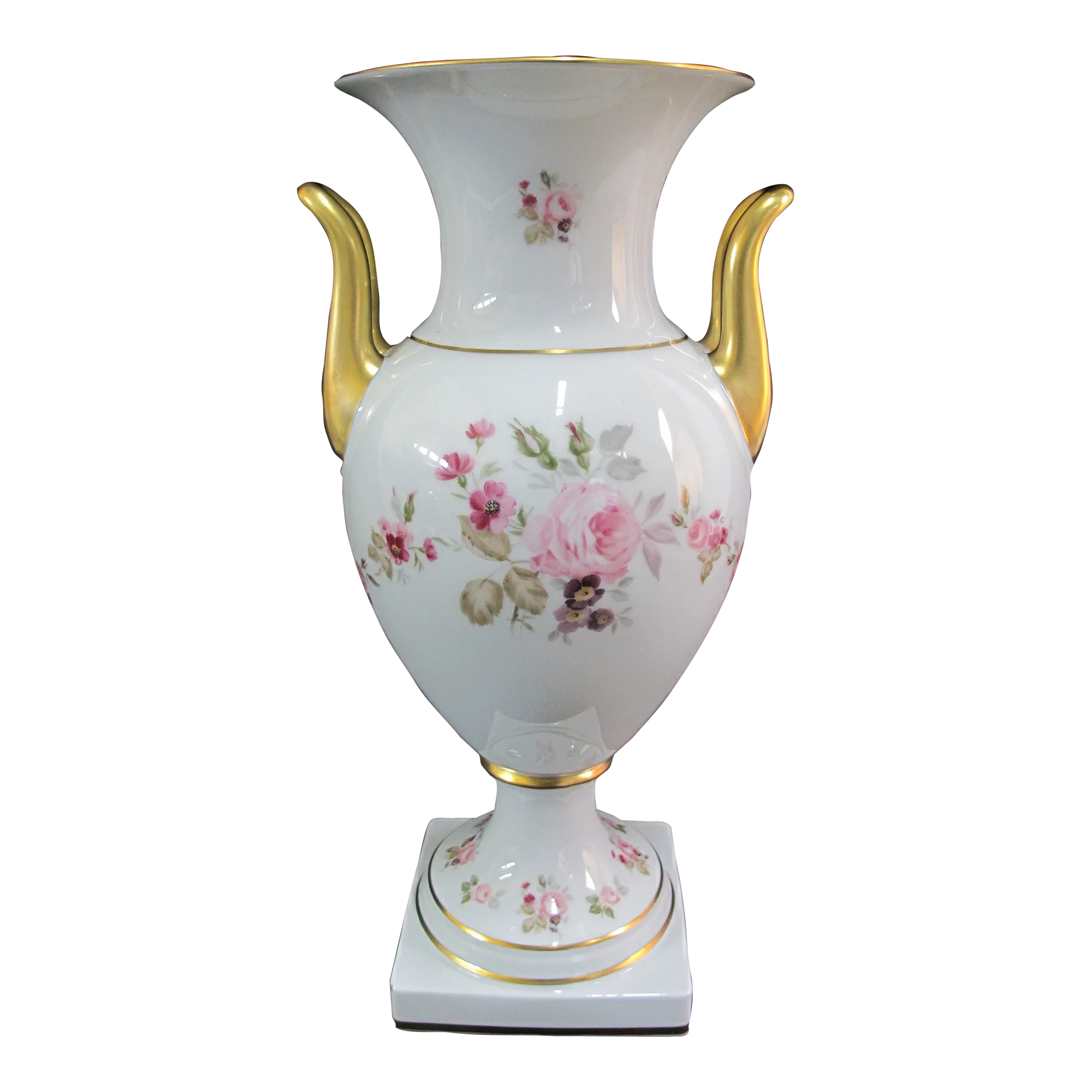 Hutscehnreuther German Hand Painted Porcelain Urn Shaped Floral Vase main image 6