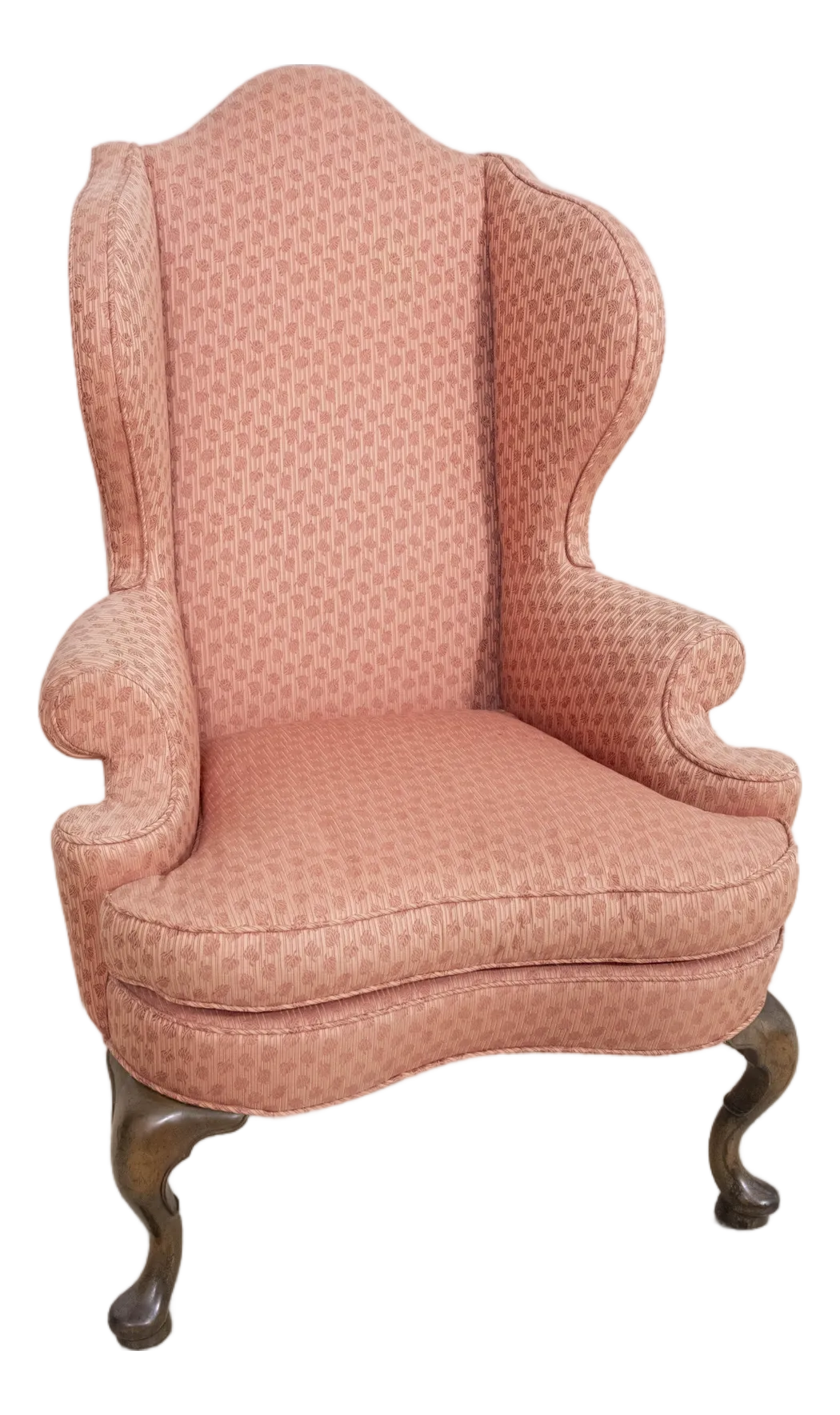 Kittinger Queen Anne Colonial Williamsburg Mahogany Wing Chair