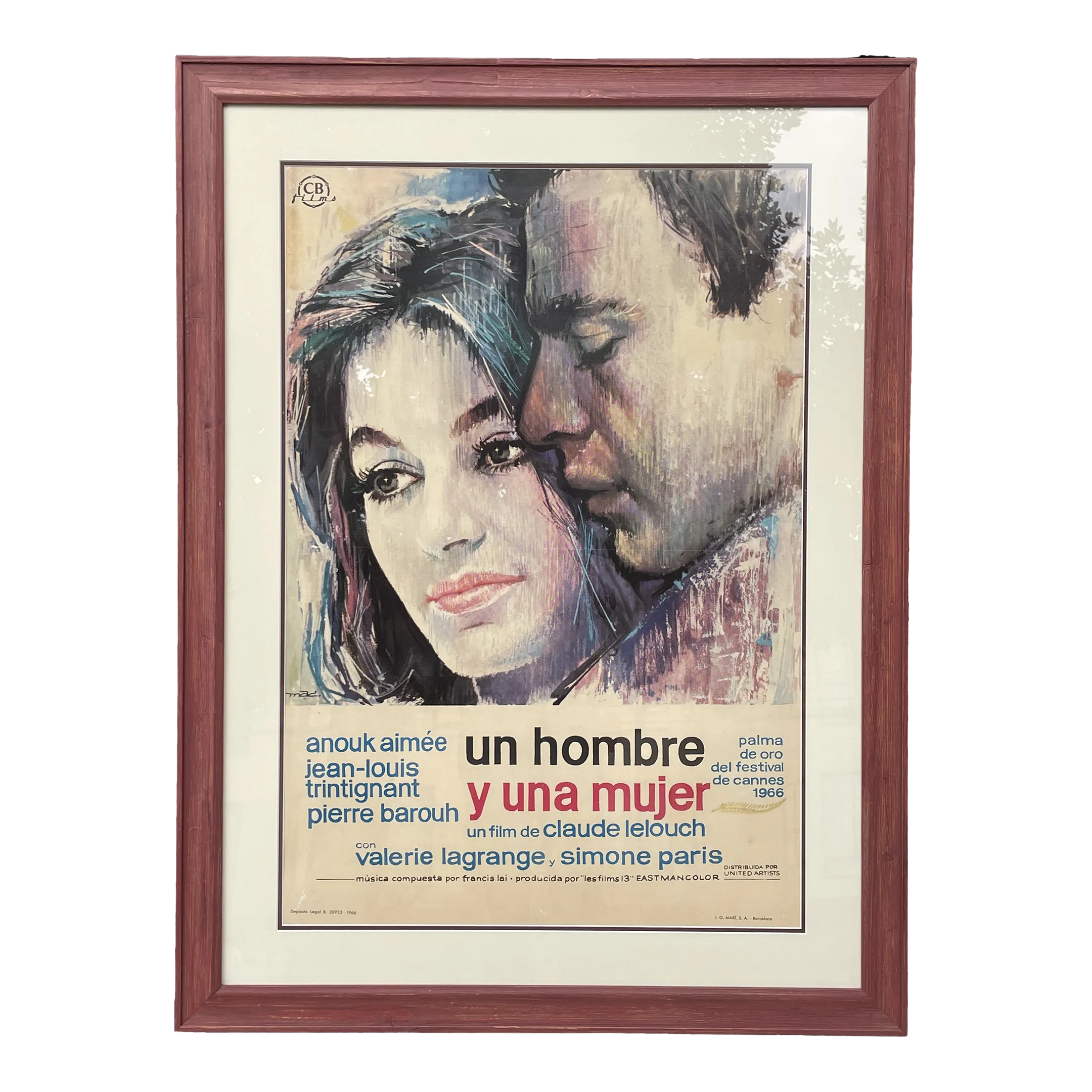 Framed Movie Poster of a Man and a Woman