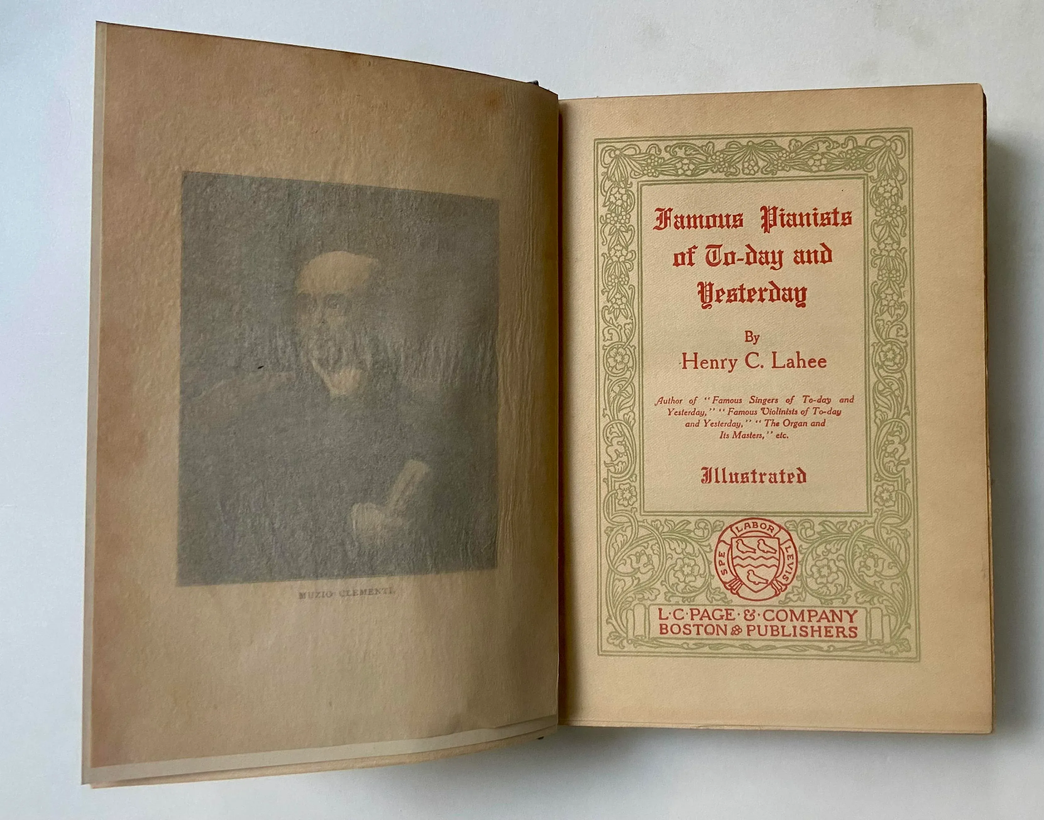 Famous Pianists of To-Day and Yesterday, Music Book From 1910