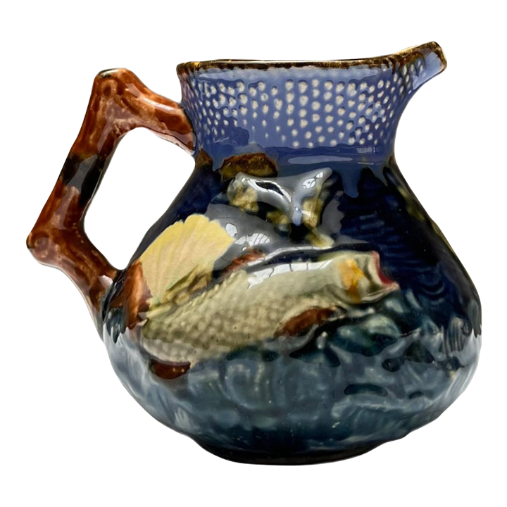 Vintage Shorter and Sons Majolica Fish Jug Chairish
