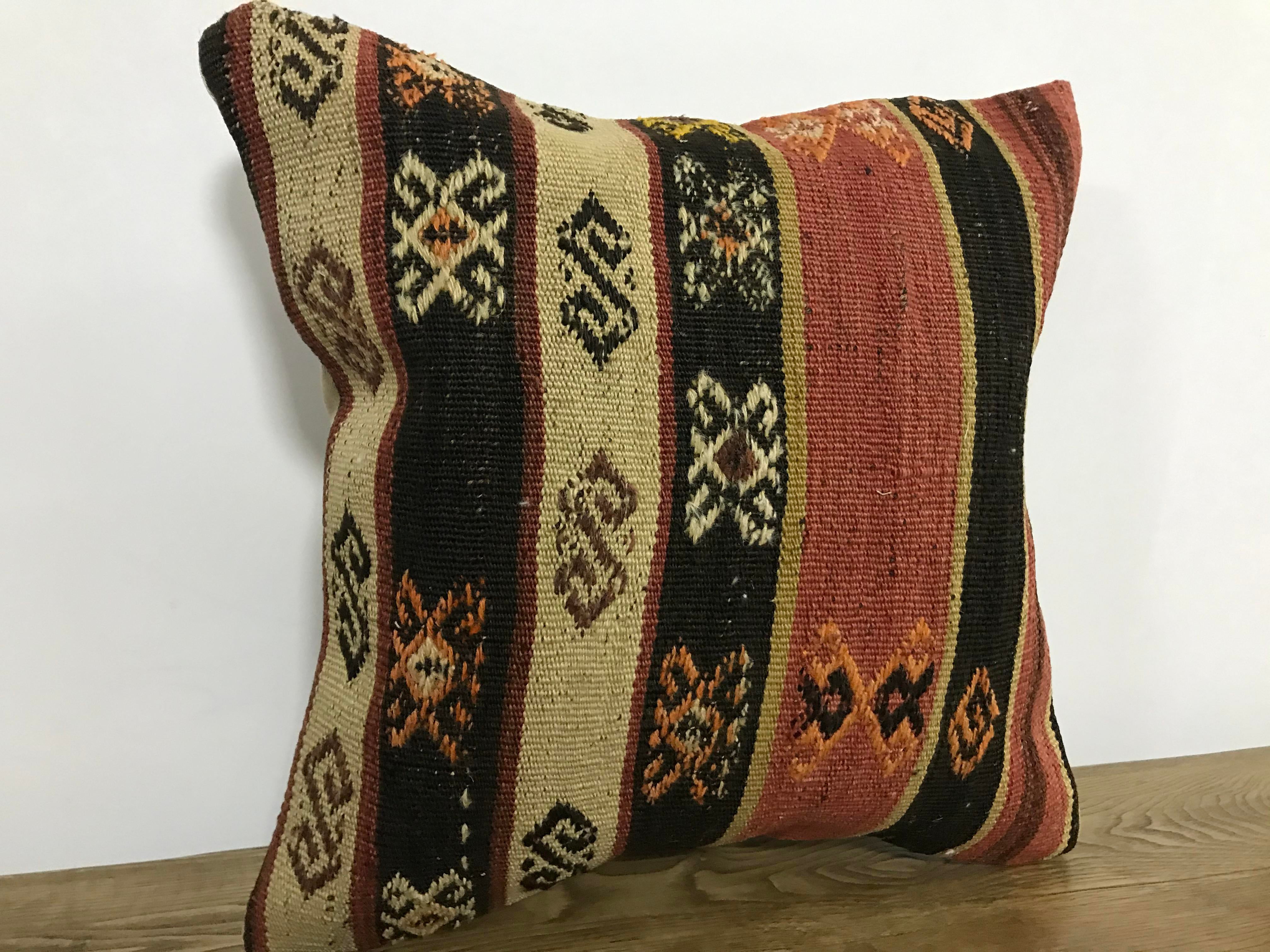 Black kilim pillow sale