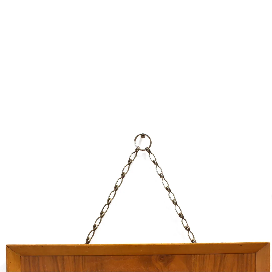 Mid Century Walnut & Oak Wall Mirror