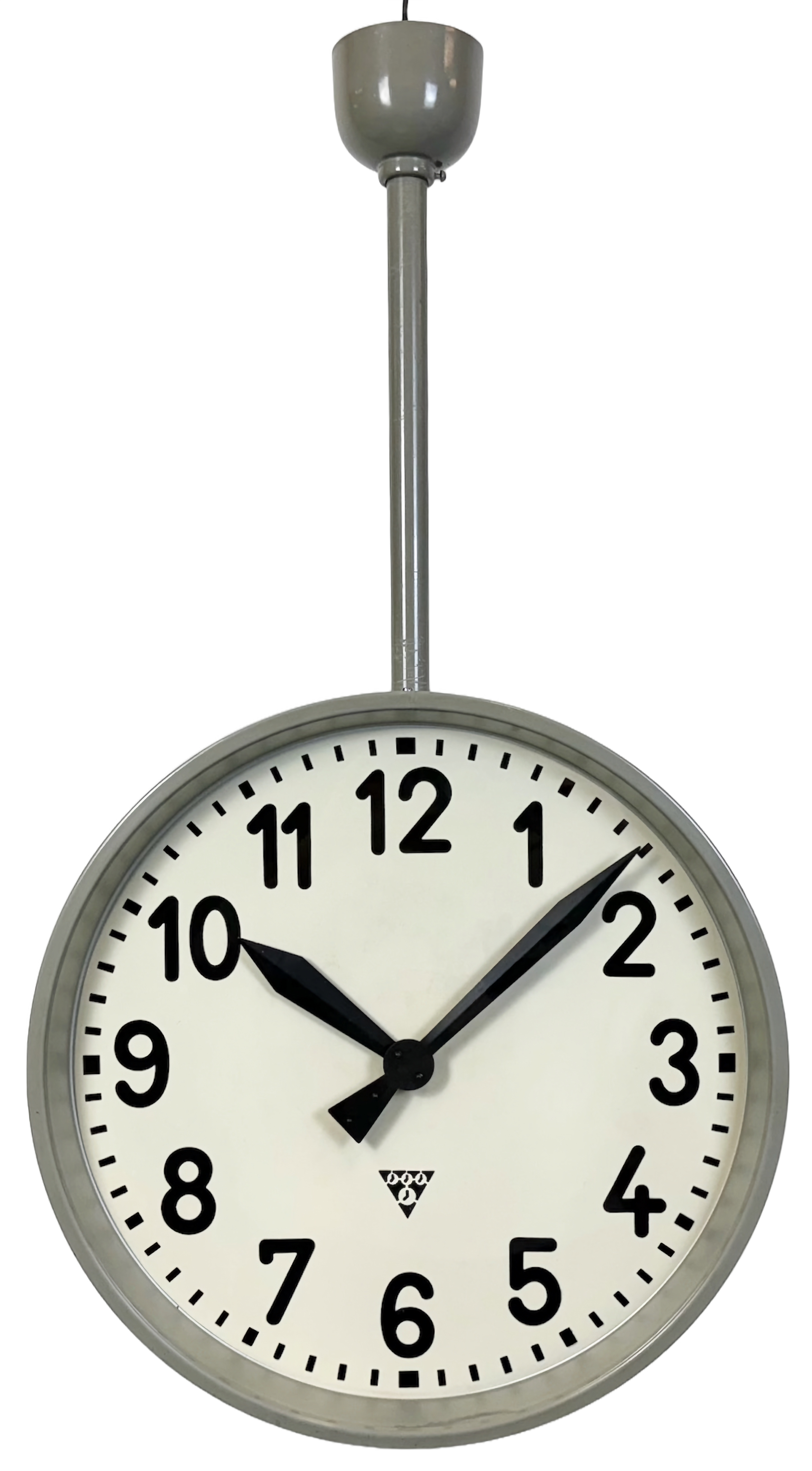 Large Industrial Double Sided Railway Clock from Pragotron, 1960s