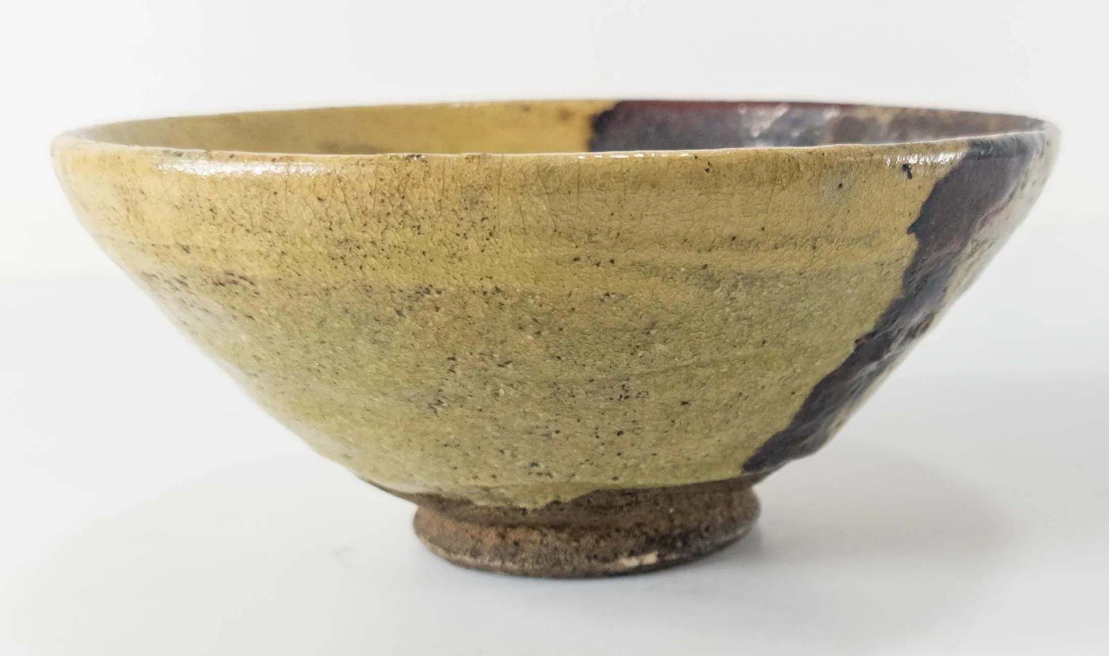 19th Century Japanese Signed Peachbloom Raku Chawan Tea Bowl