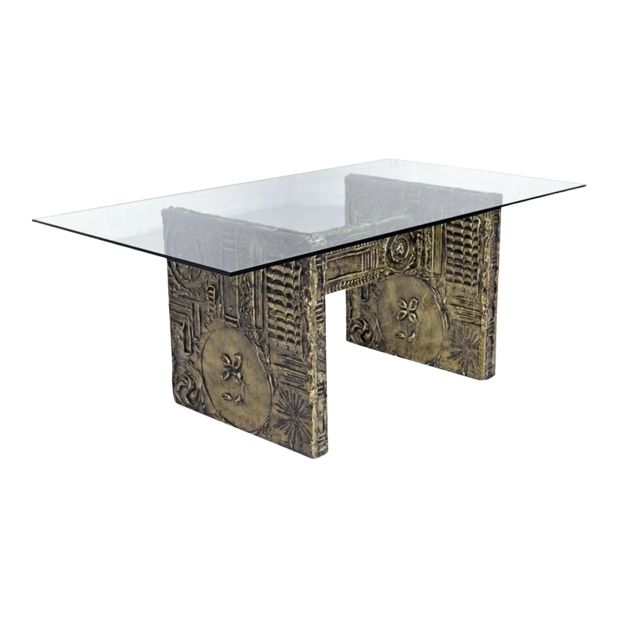 1960s Adrian Pearsall for Craft Associates Brutalist Glass Dining Table