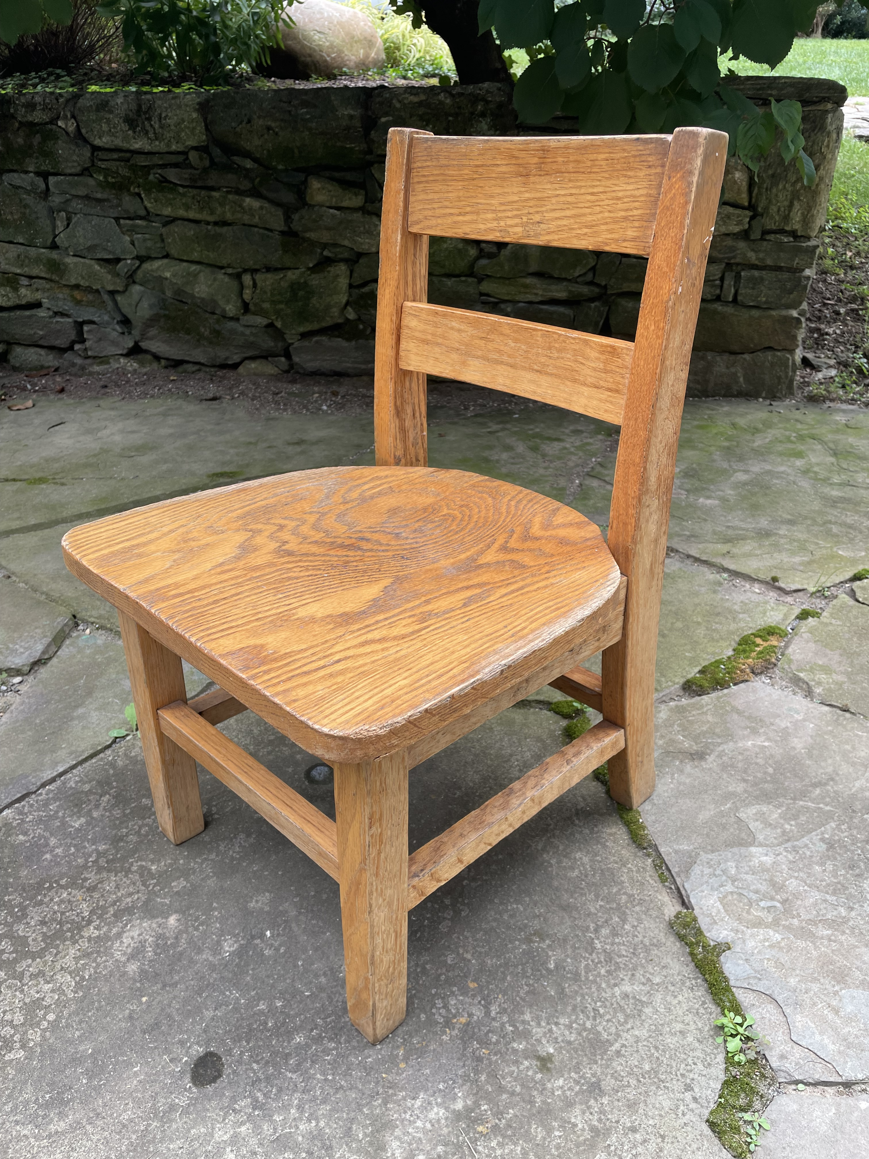 椅子 Vintage School chair Netherlands oak Vintage Child Solid Oak Wood School Chair The Back Is 28