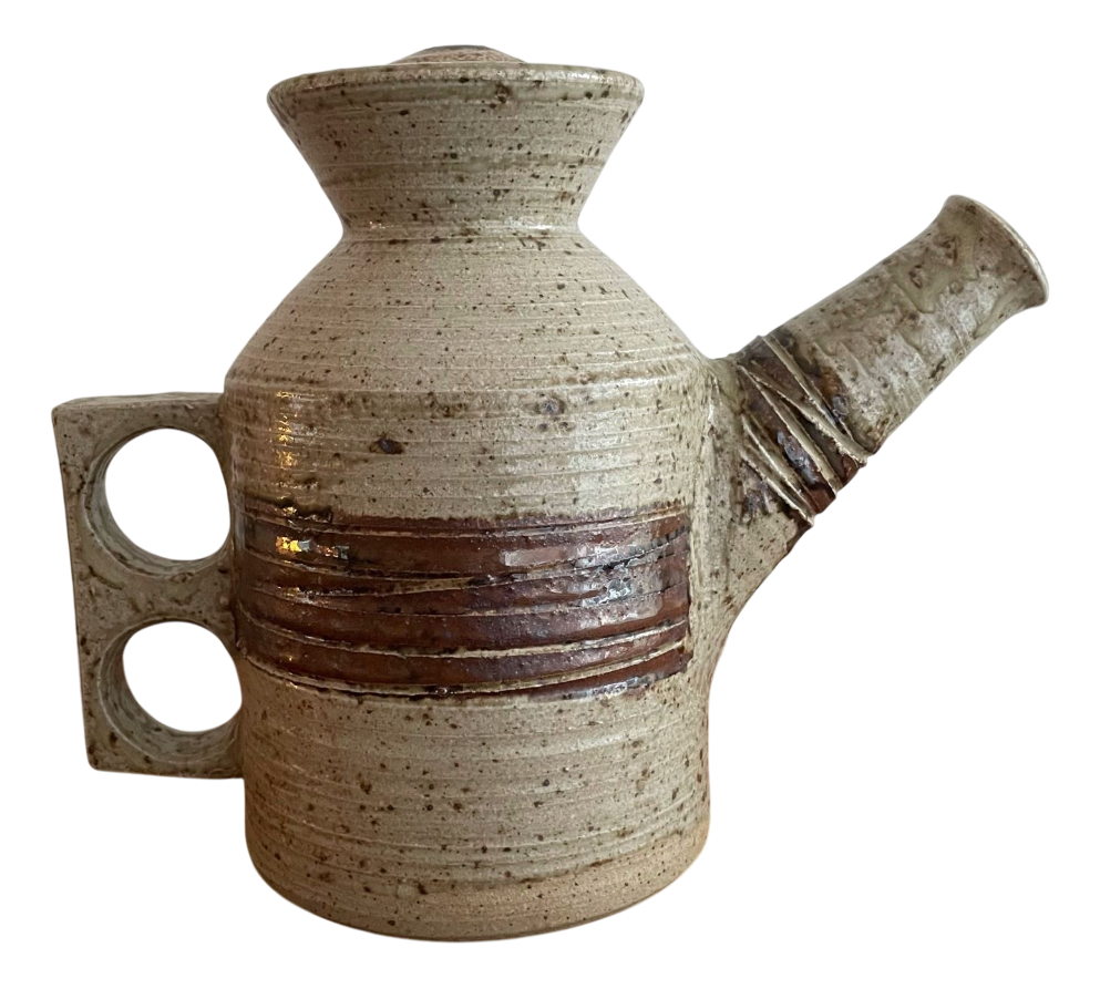 Brutalist Ceramic Teapot by Tue Poulsen, 1960s | Chairish