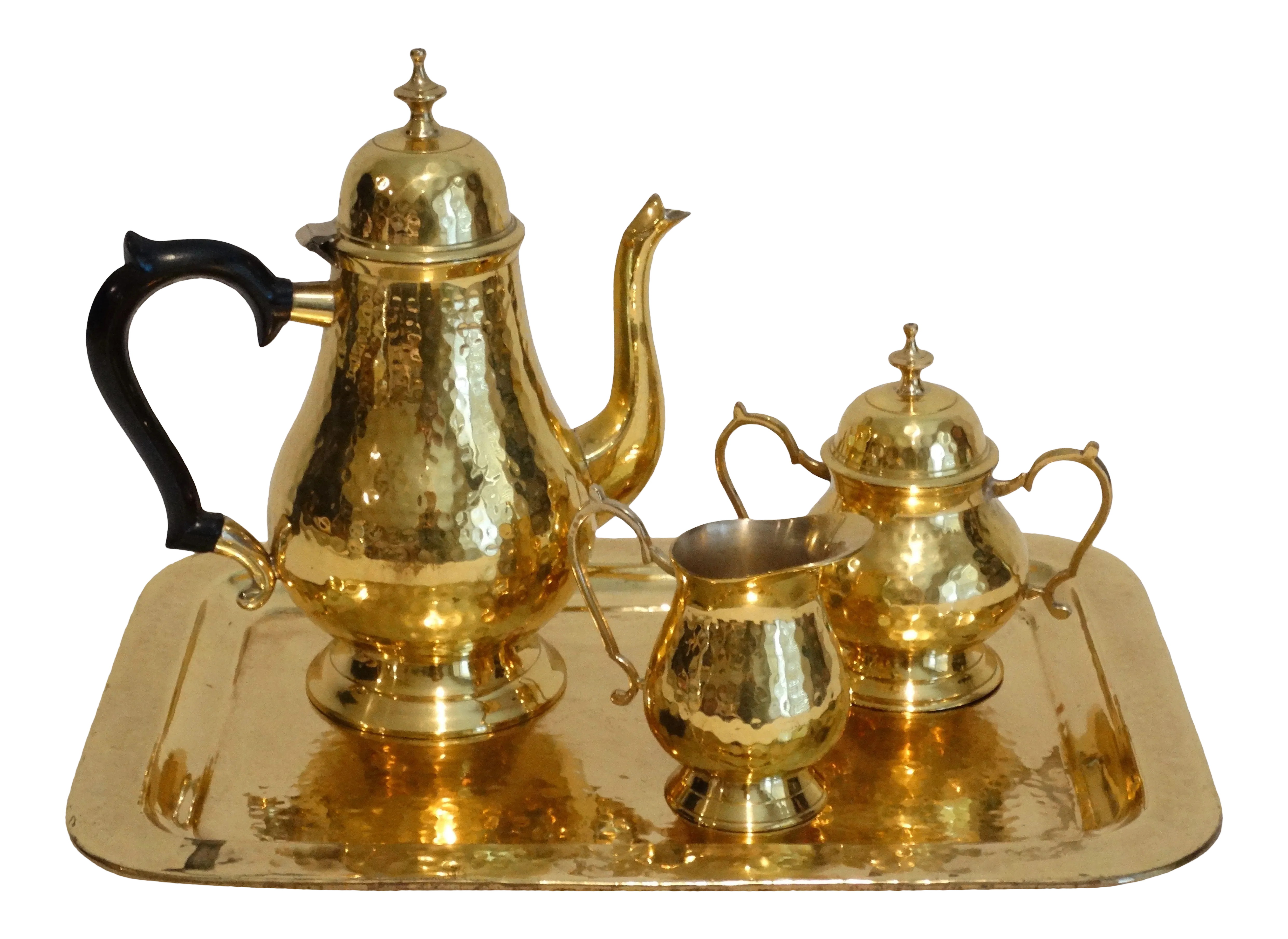 Brass Coffee Set With Tray Chairish