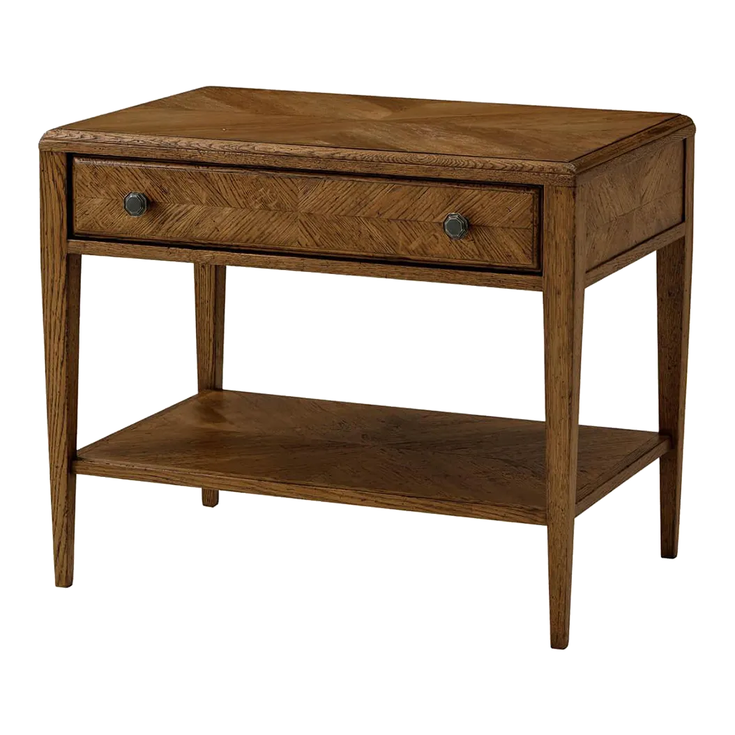 Dark Rustic Oak End Table Chairish