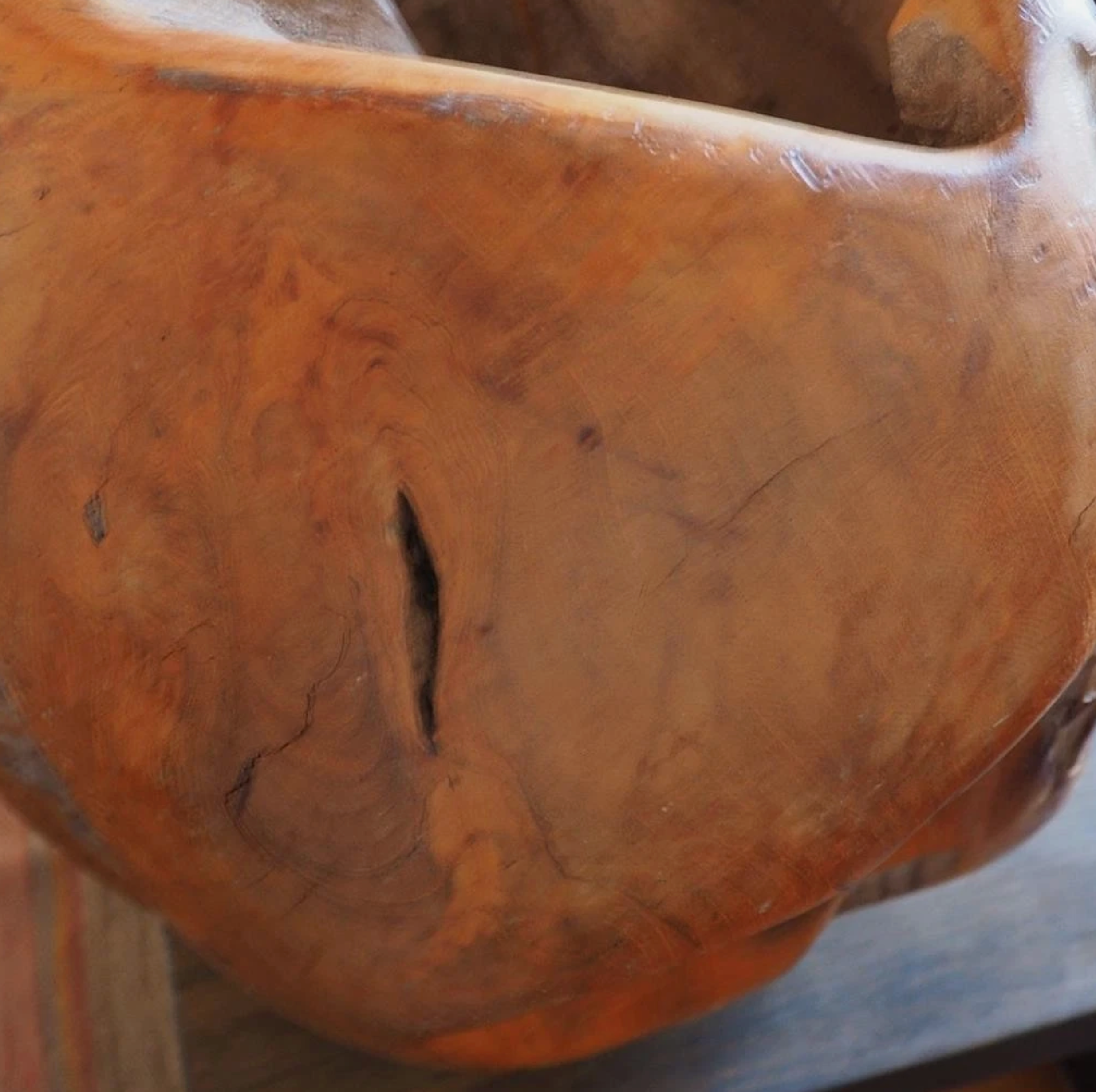 1960s Large Hand Carved Wood Burl Sculpture 17\