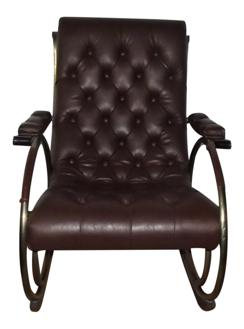 1960s Mid Century Tubular Rocking Chair Attributed to Lee Woodard ...