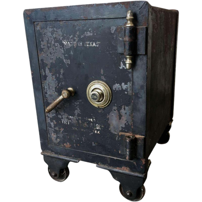 Texas Antique Yale Iron Safe With Combination Chairish