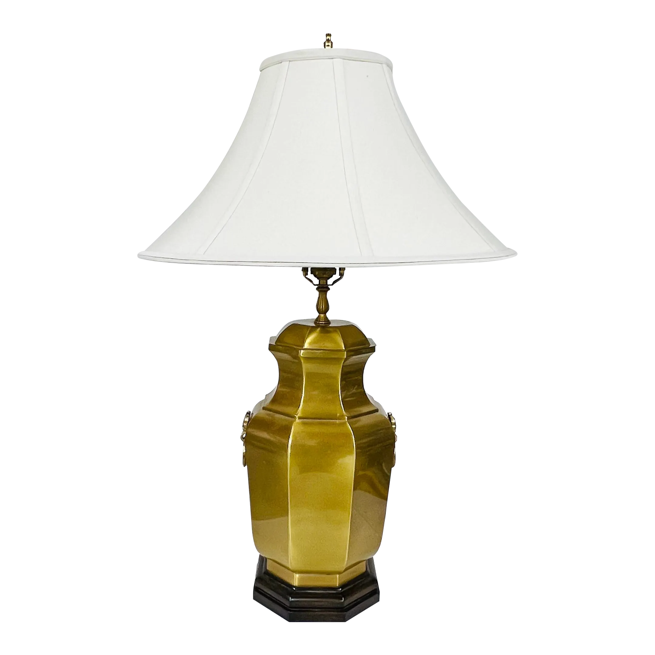 Wildwood Brushed Bright Brass Lamp With Round Knockers
