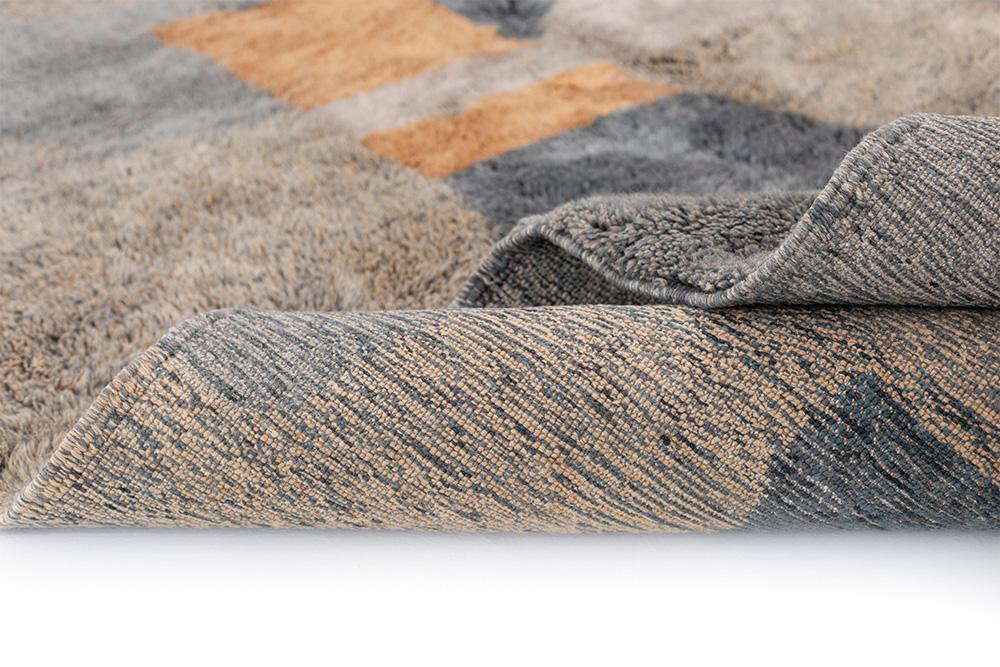 Absatract Hand-Knotted Wool Rug by Azele Studio