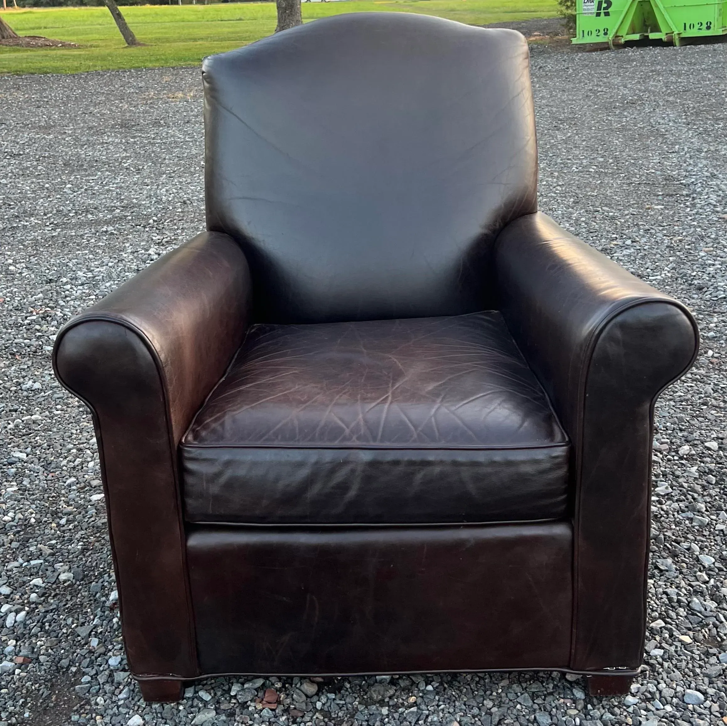 Mitchell Gold for Pottery Barn Manhattan Leather Chair Chairish