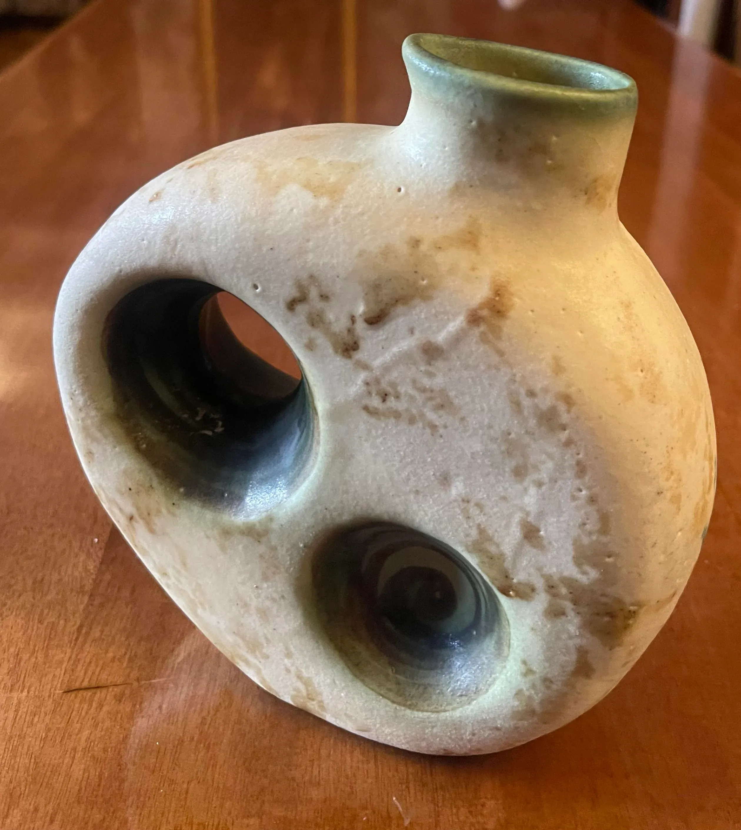 Space Age Openwork Ceramic Vase by Nikos Dazelidis, Athens, 1960s