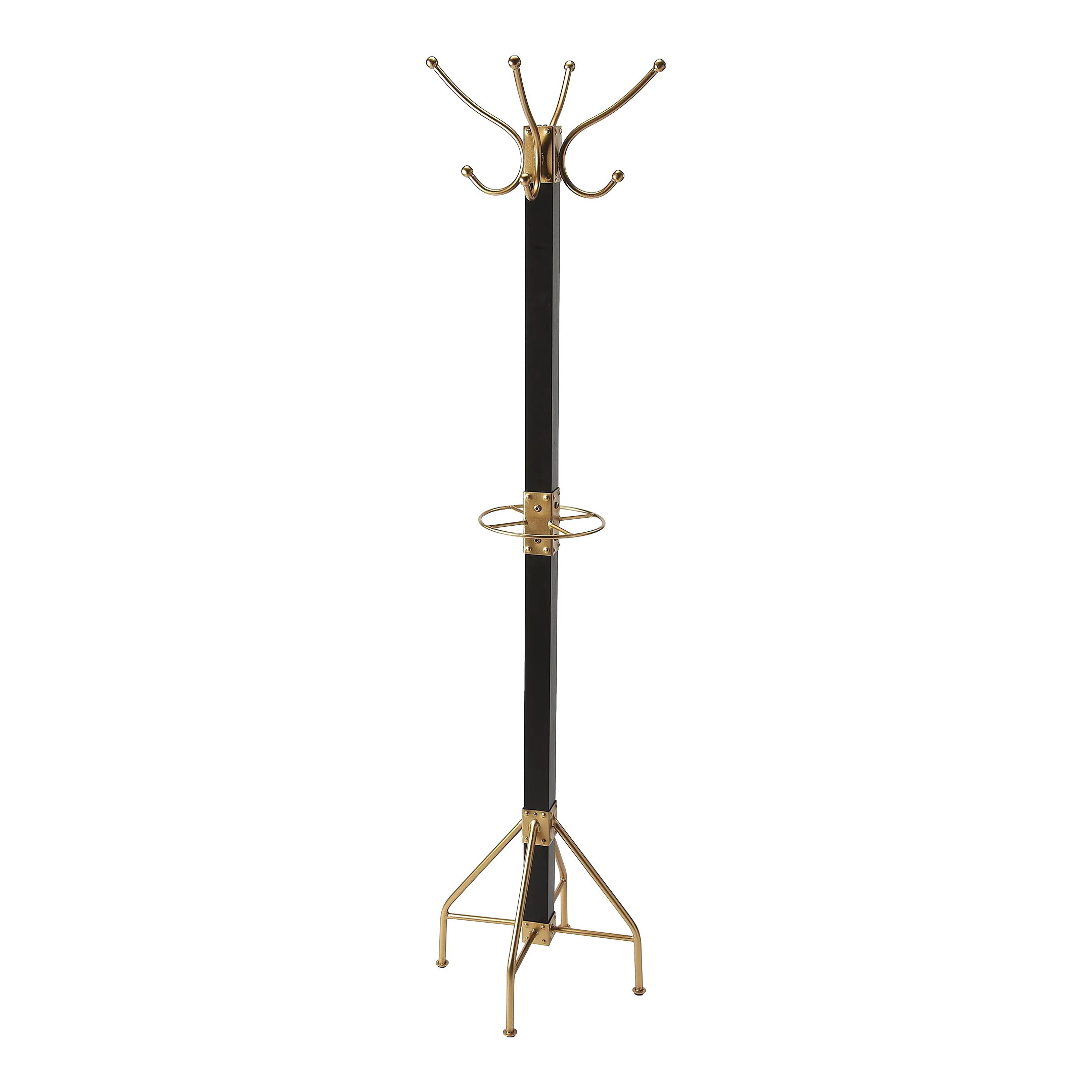 Logan Square Coat Rack/Tree, Black, Gold Chairish