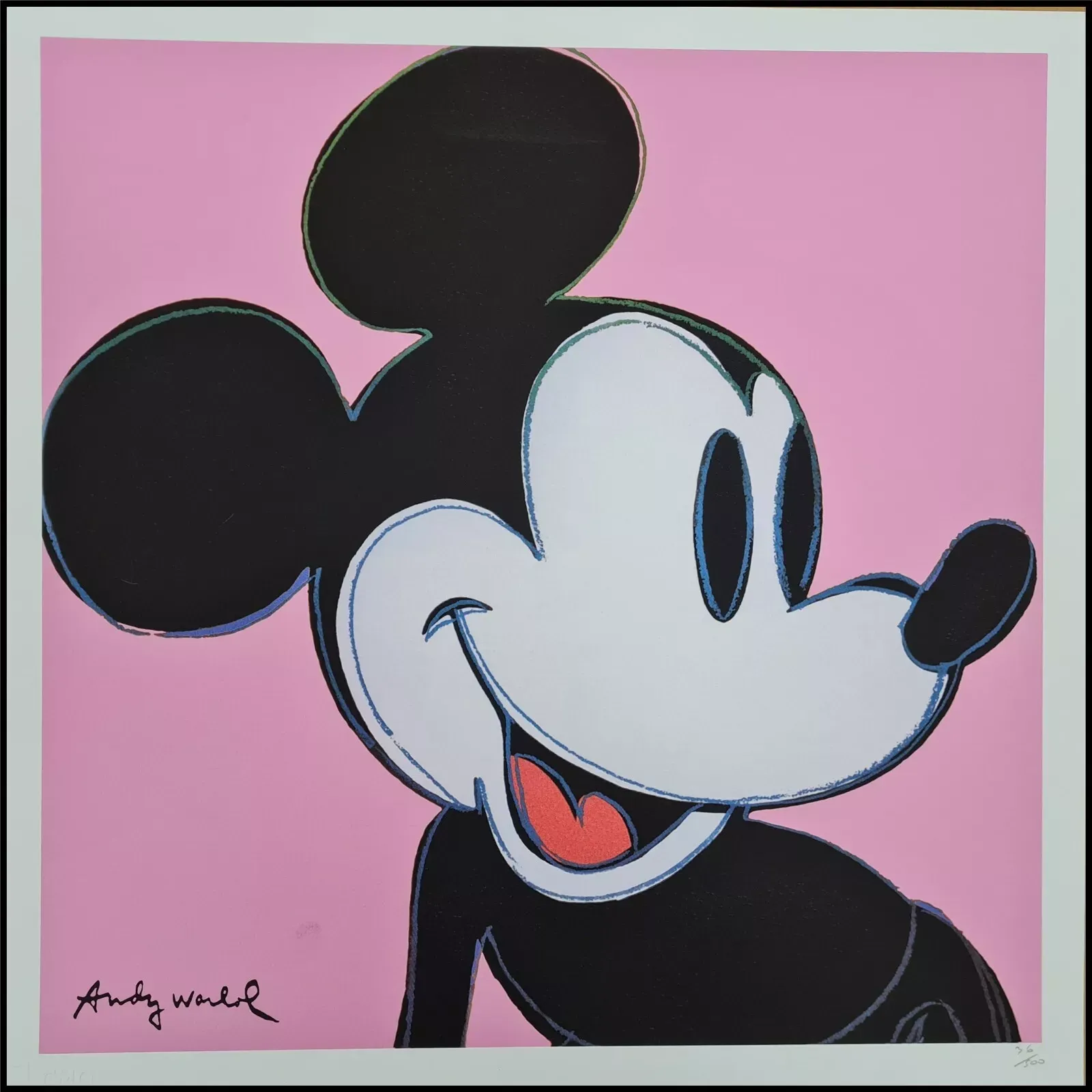 2024年のクリスマス Mouse Mickey Warhol Andy After 1990s Pink Chairish | Lithograph フォトフレーム