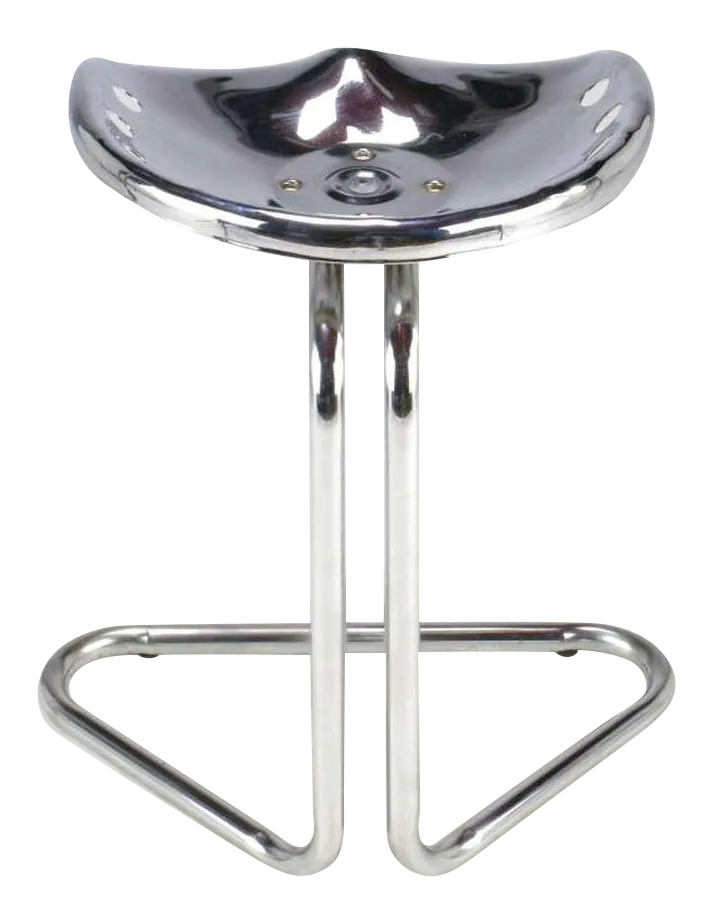 1970s Cantilevered Chrome Tractor Seat Stool. Chairish