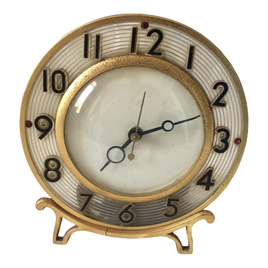 20th Century United Clock Corp. Model N. 570 Art Deco Alarm Clock. Usa