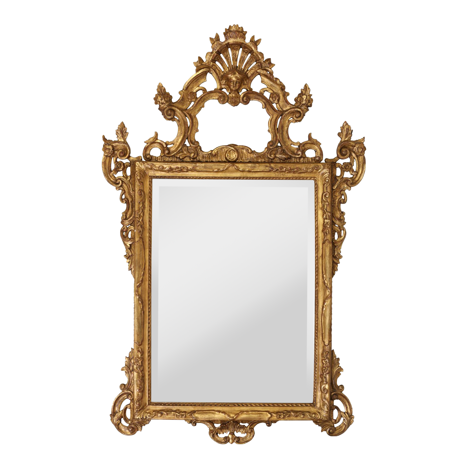 Antique French Gilt Mirror With Cherub Motif Chairish