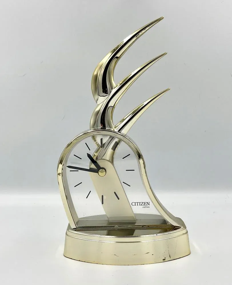 Postmodern Japan Citizen Table Clock, 1980s | Chairish