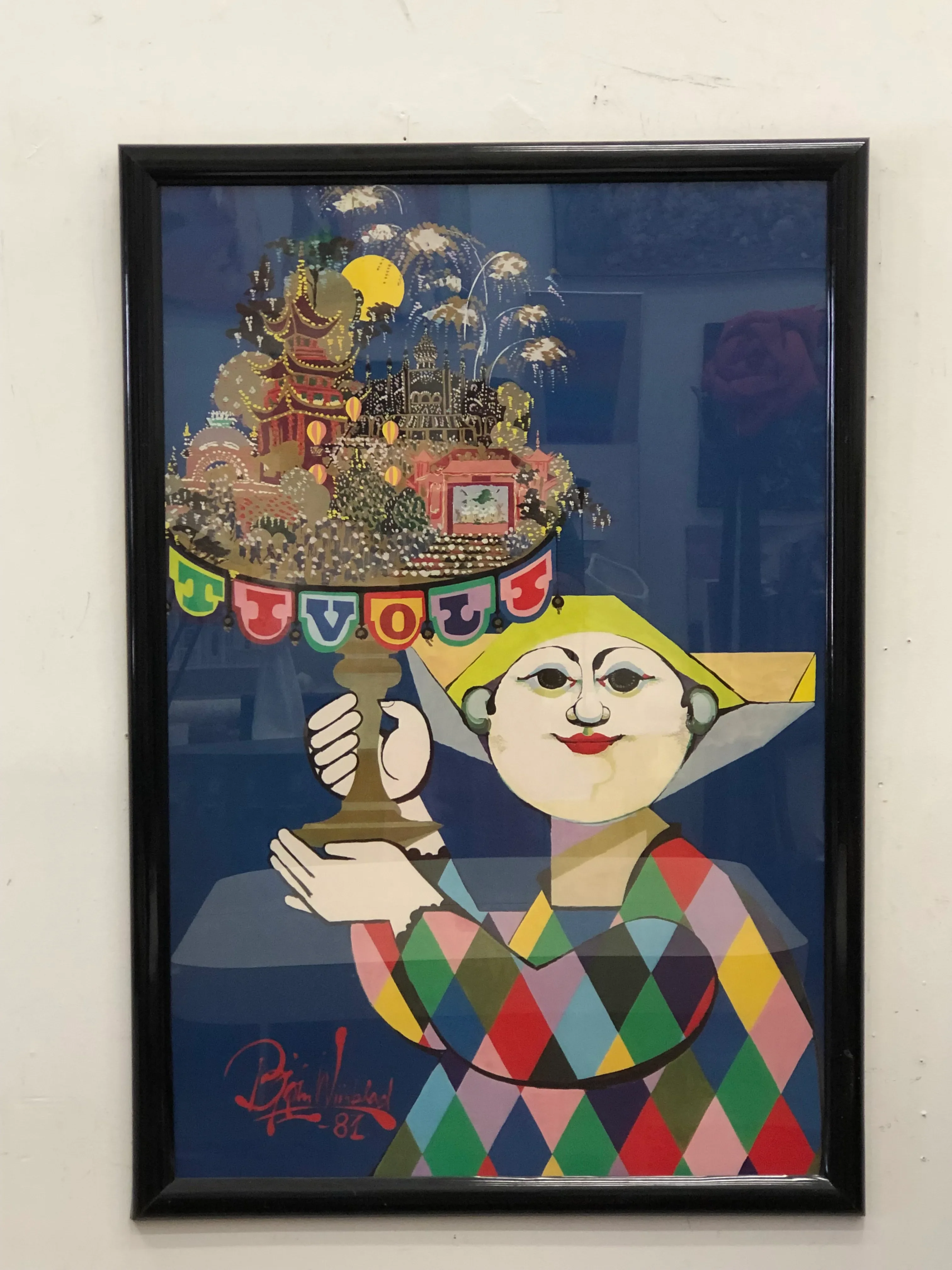 Vintage 1981 Bjorn Wiinblad XL Poster | Chairish