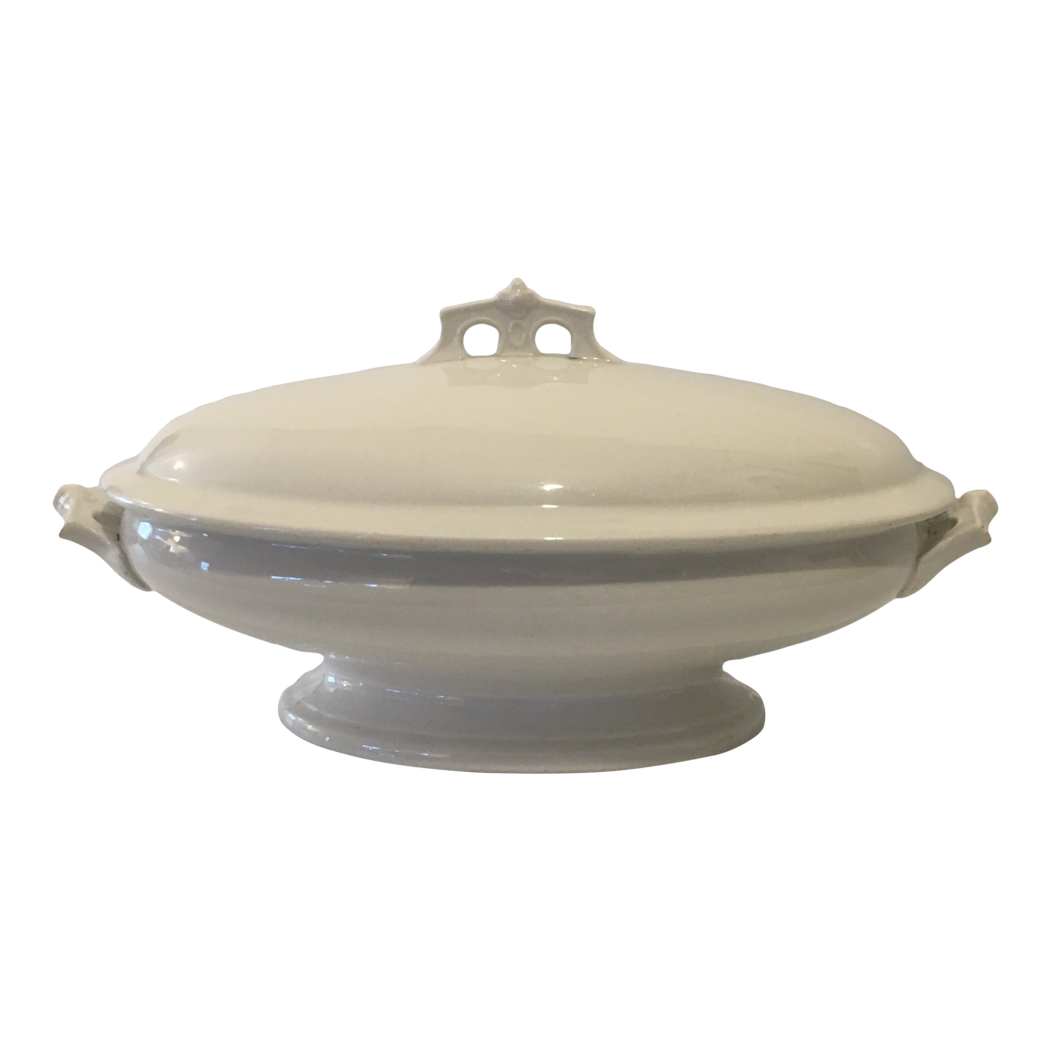 イタリア porcellane PRINCIPE プリンシペ 陶額 白馬 高級 Late 1800s Parisian Granite Lidded Oval Ironstone Tureen by