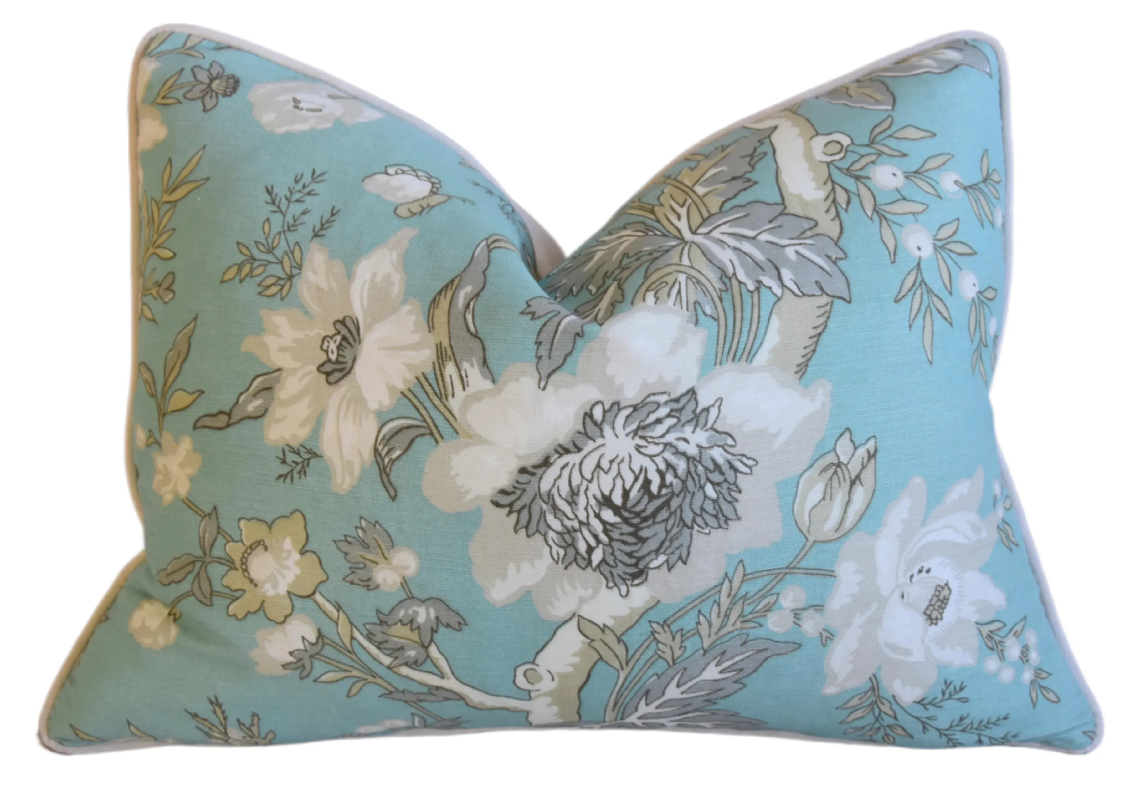 Designer Thibaut Botanical Floral Tree of Life Feather/Down Pillow