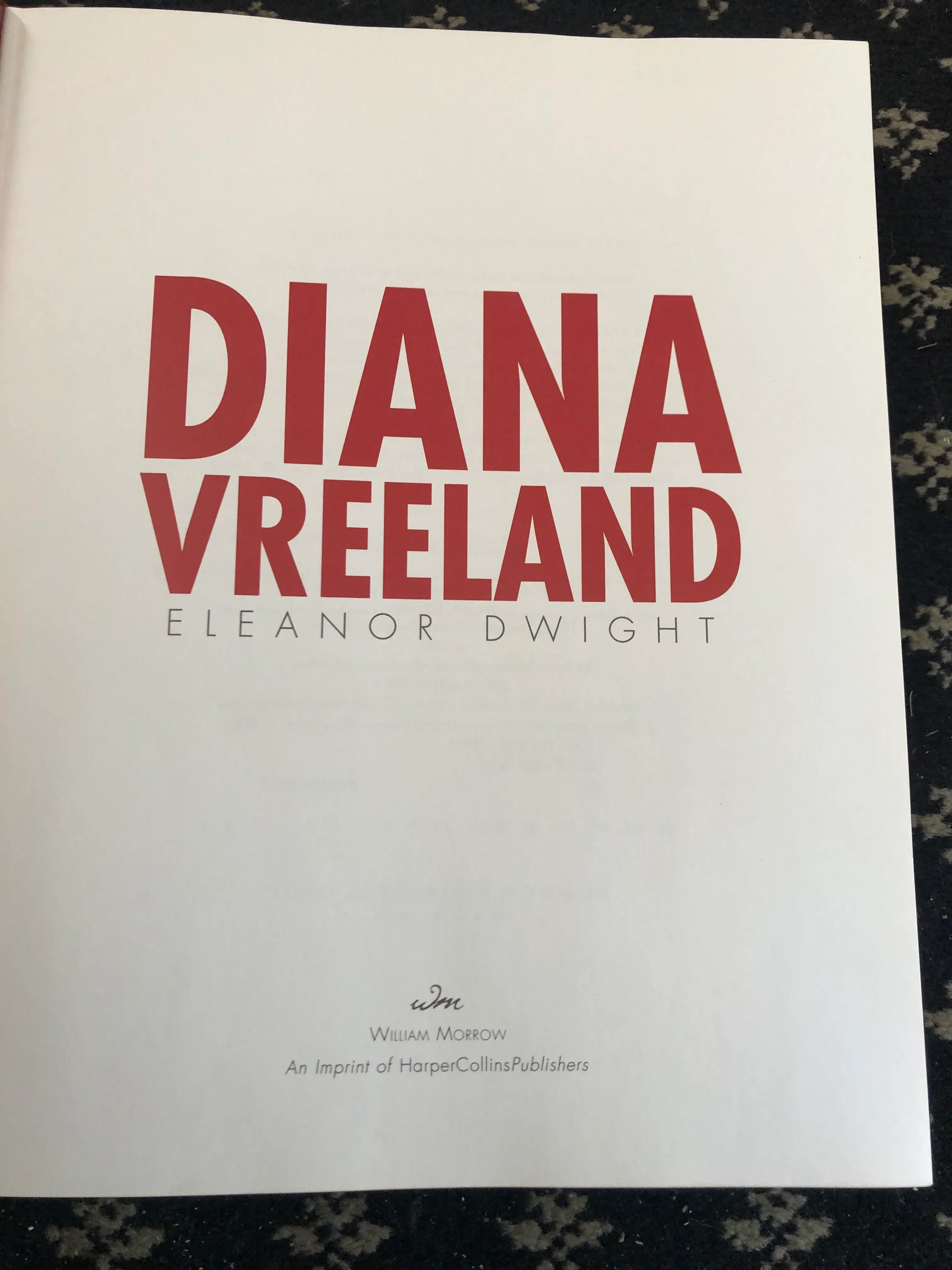 1st Edition Diana Vreeland by Eleanor Dwight 2002
