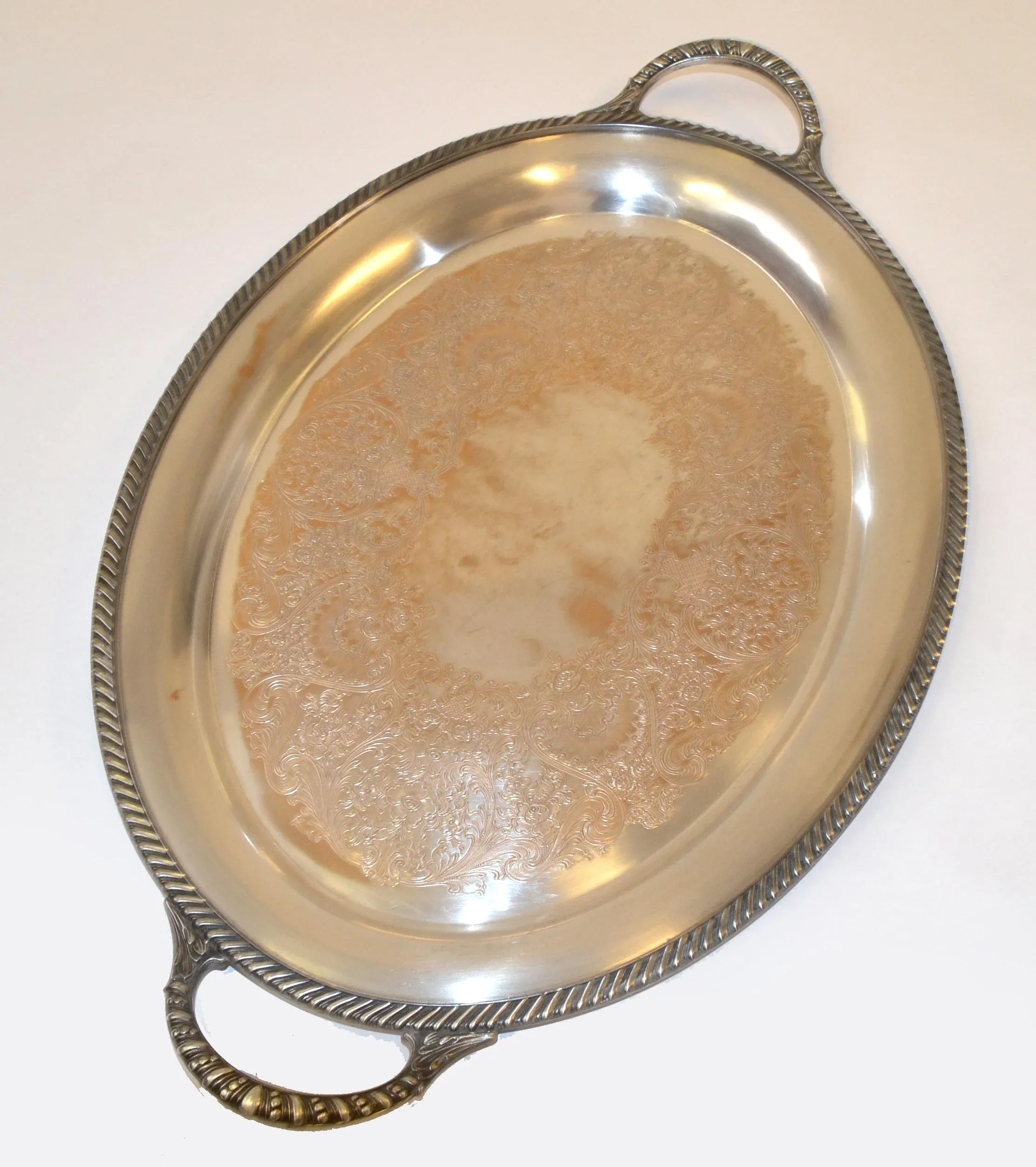1920s W M Rogers Large Oval Silver Plate 4081 Butlers