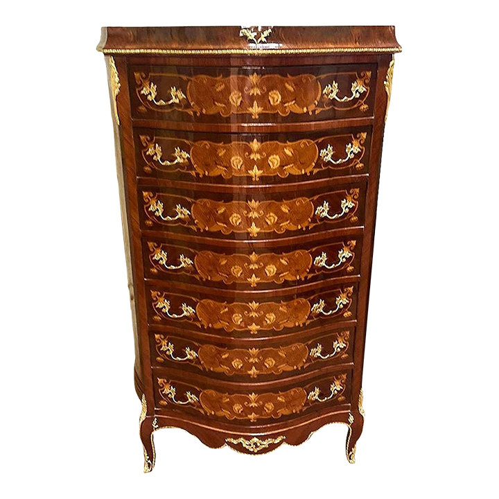 Napoleon II Style Commode With Gold Details | Chairish