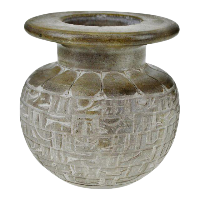 Vintage Hand Carved Stone Vase Chairish