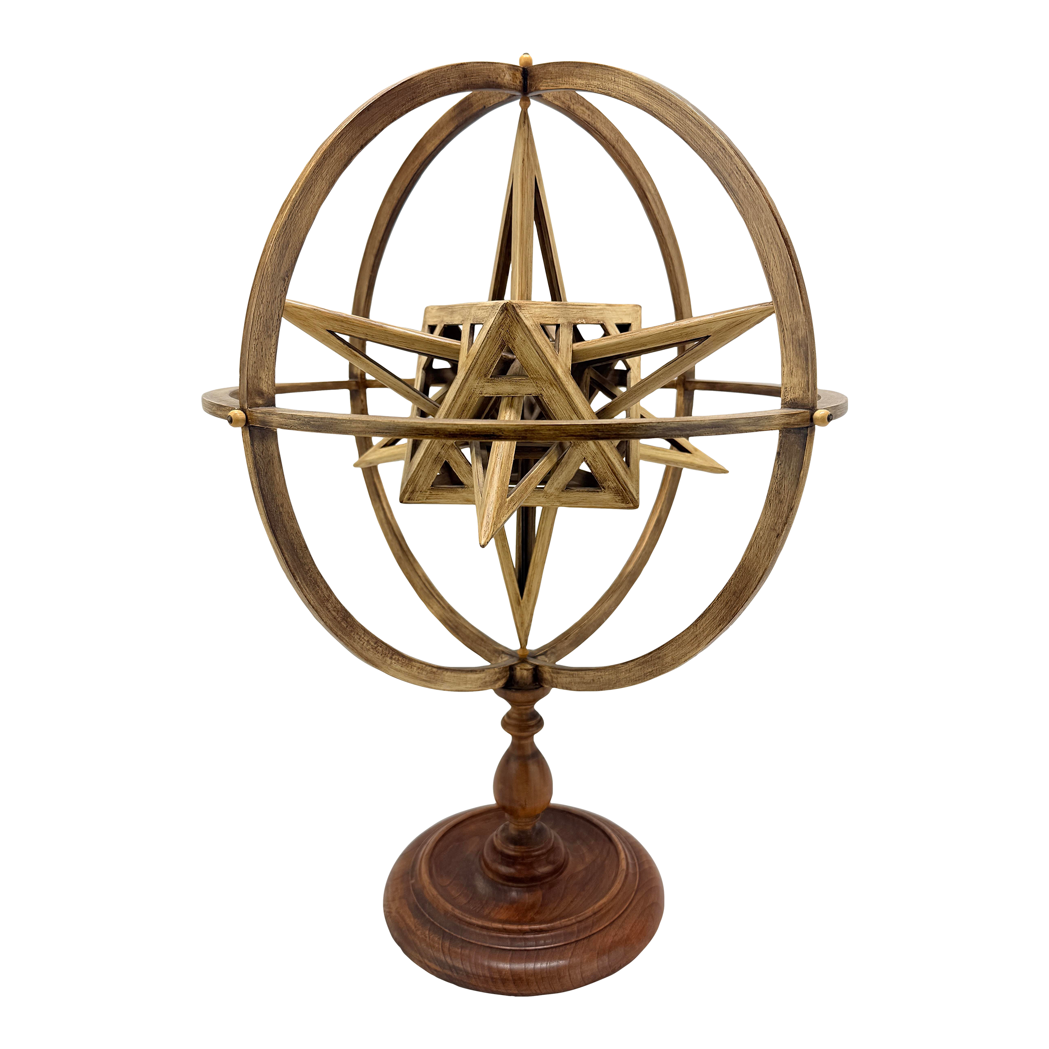 Jean-Marie Malzieu (B. 1948), Rotating Armillary Sphere Sculpture