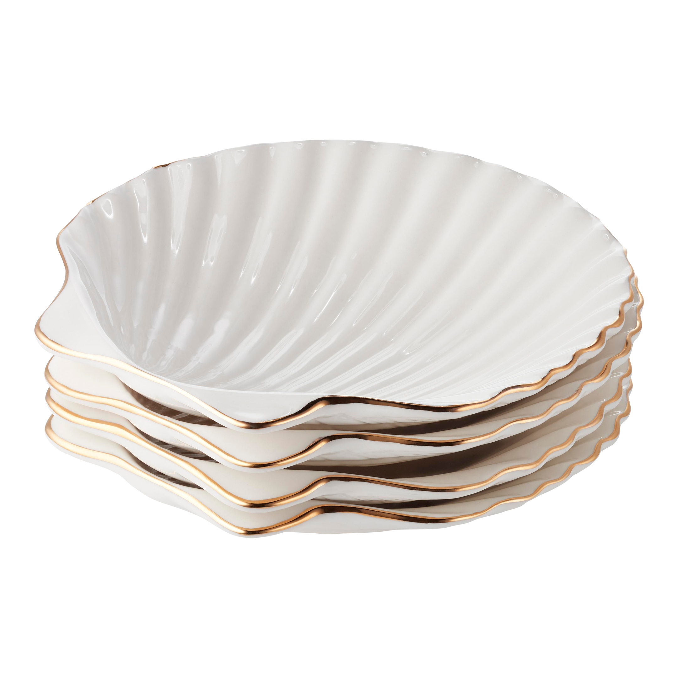 AERIN Shell Appetizer Plates, Set of 4 Chairish