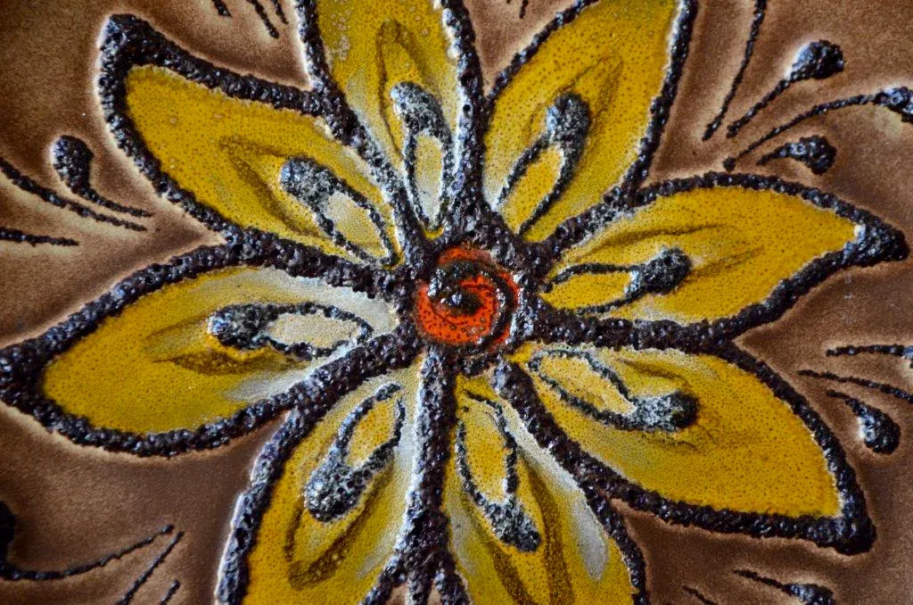 Fat Lava Mural Ceramic Plate, 1970s