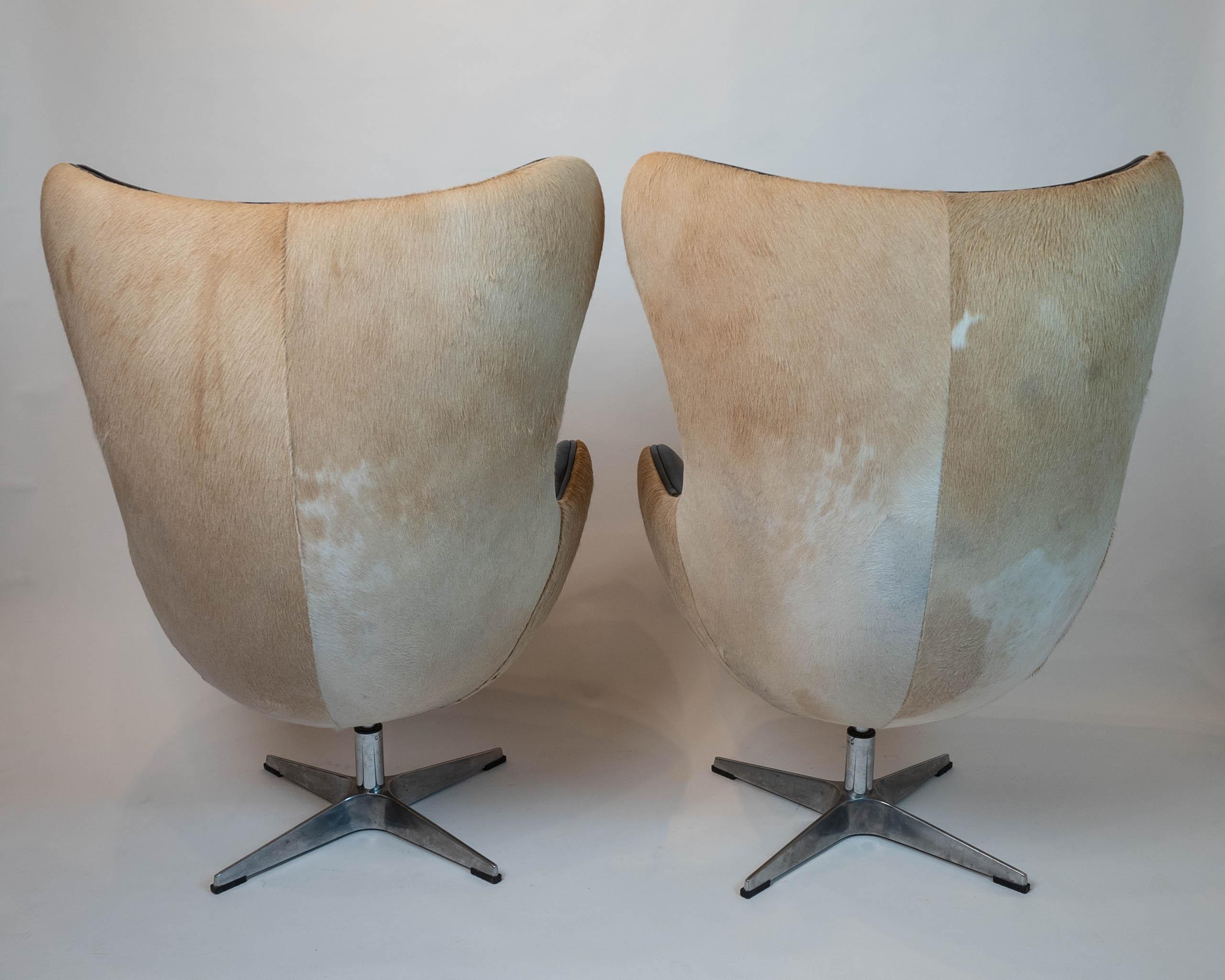 Cowhide egg chair clearance
