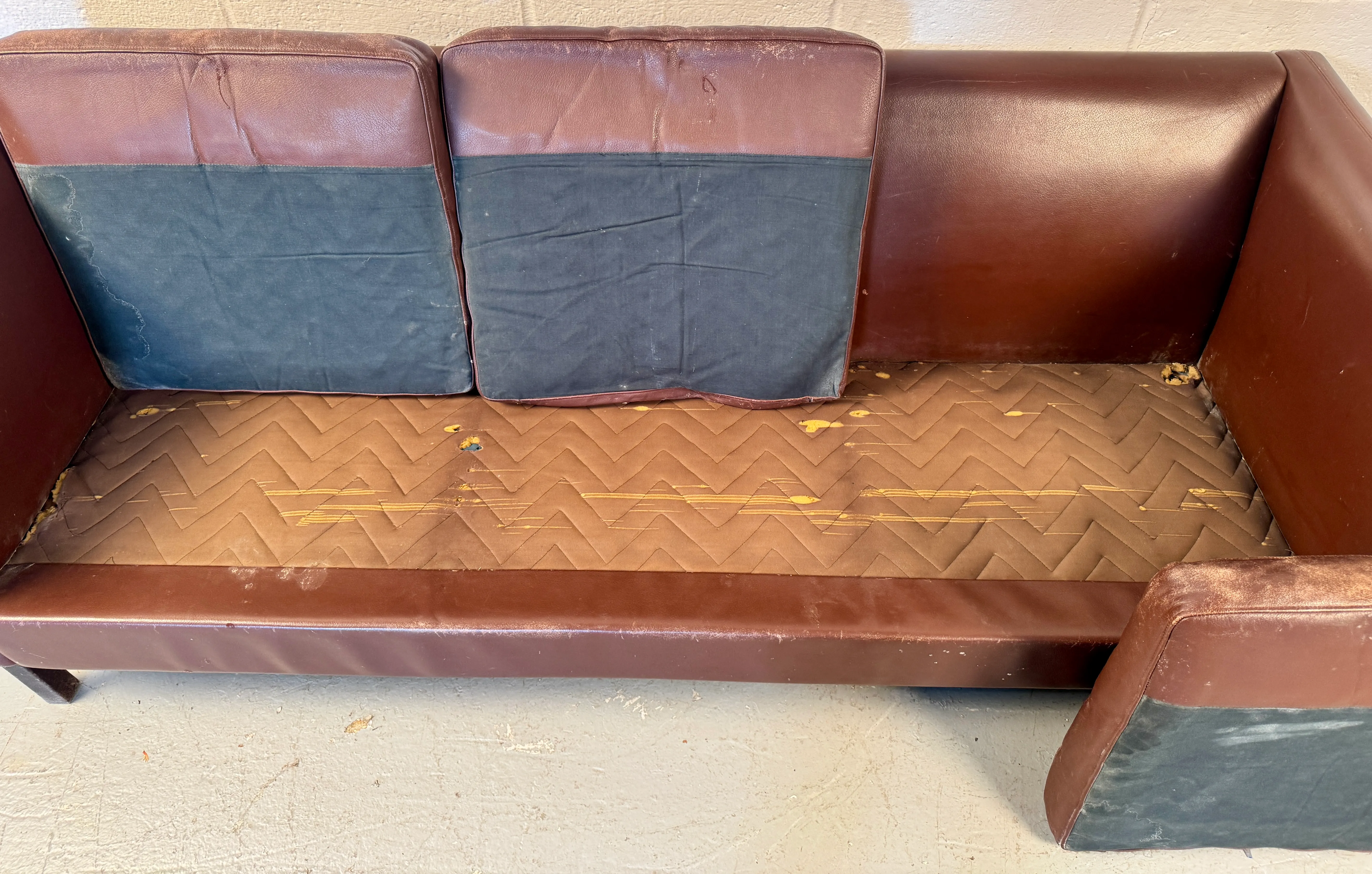 Mid 20th Century Vintage Leather Couch