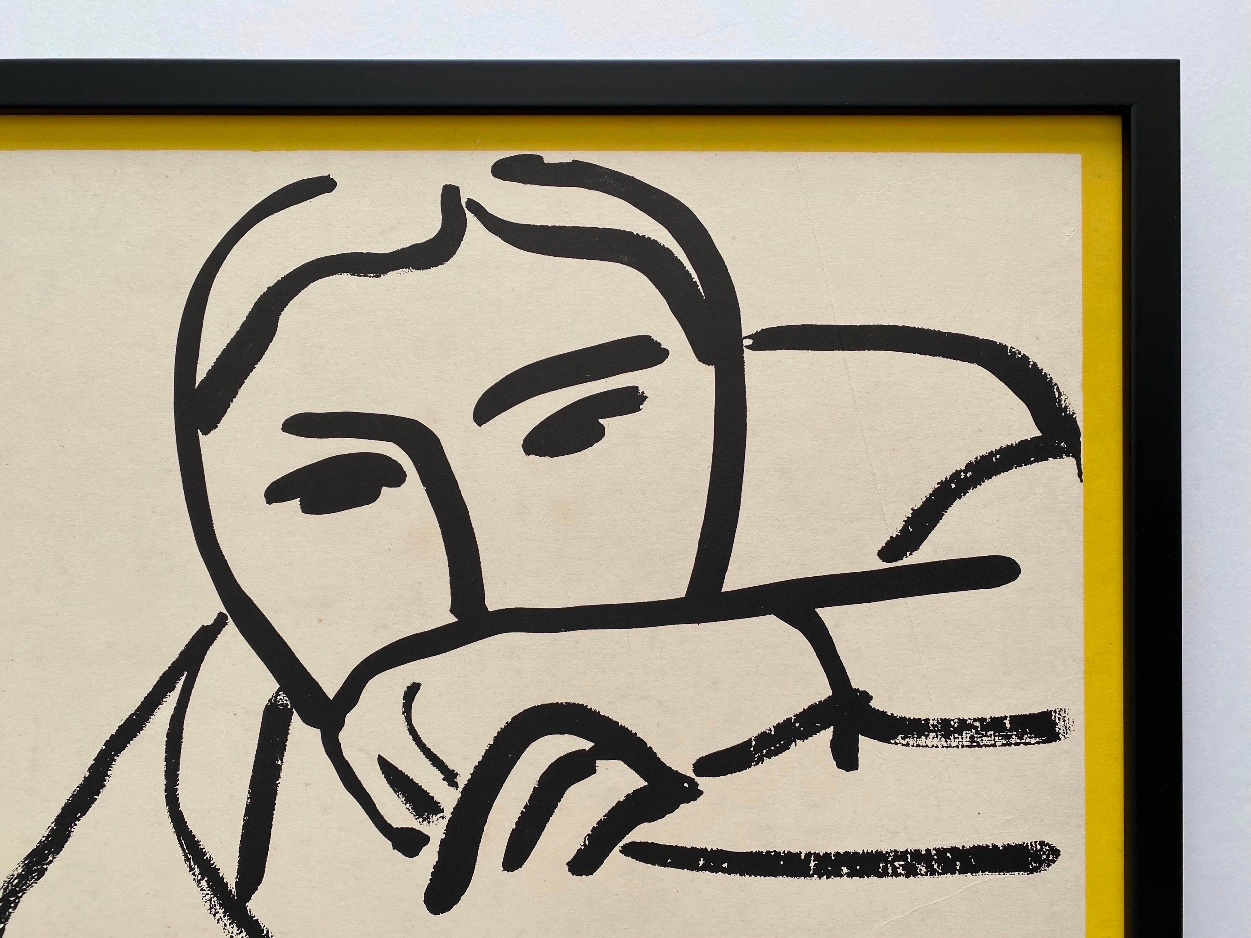 H. Matisse 1952 複製シルクスクリーンアート Mid-Century Abstract Henri Matisse “Sorrow of the King