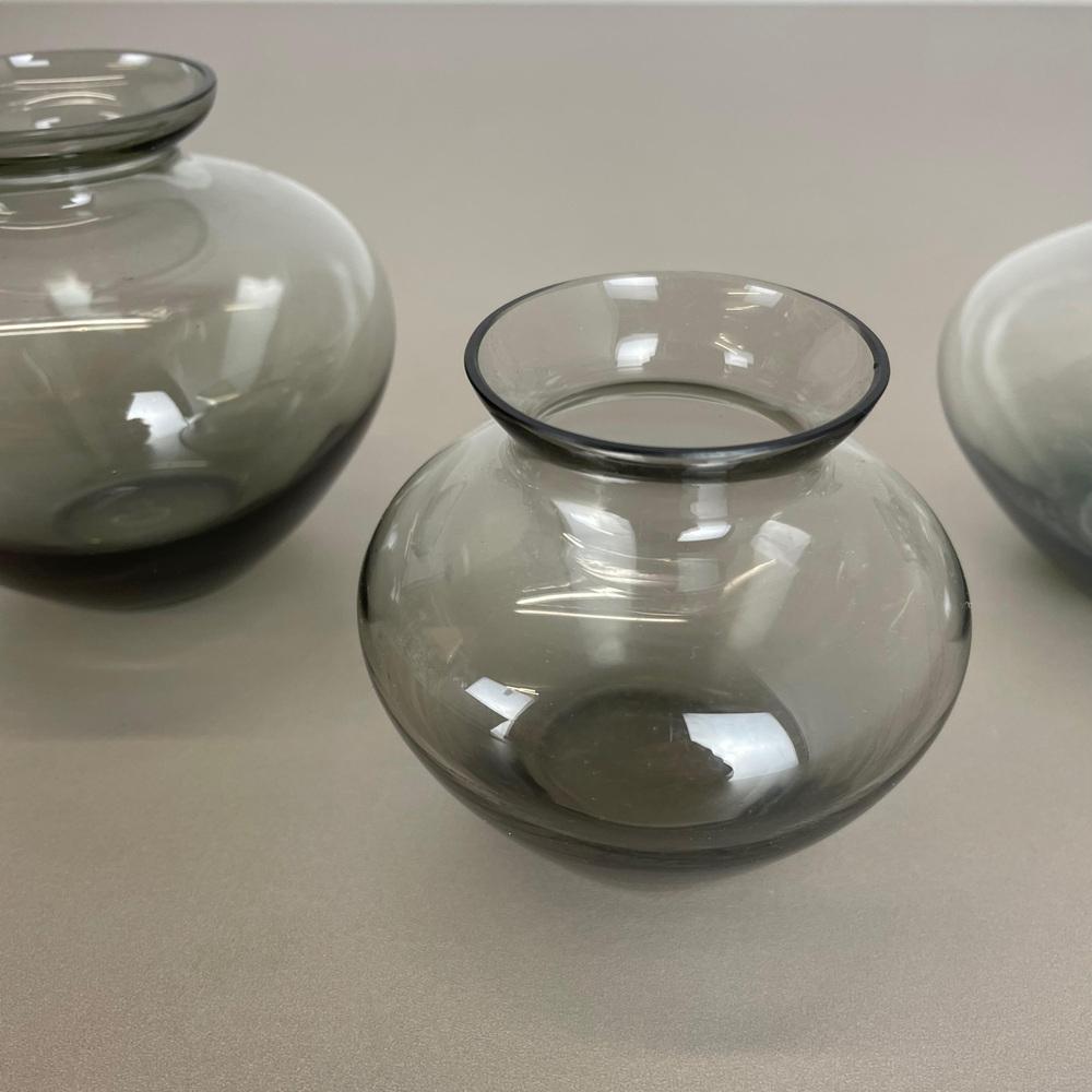 Blue & Green Tone Heart Vases attributed to Wilhelm Wagenfeld for